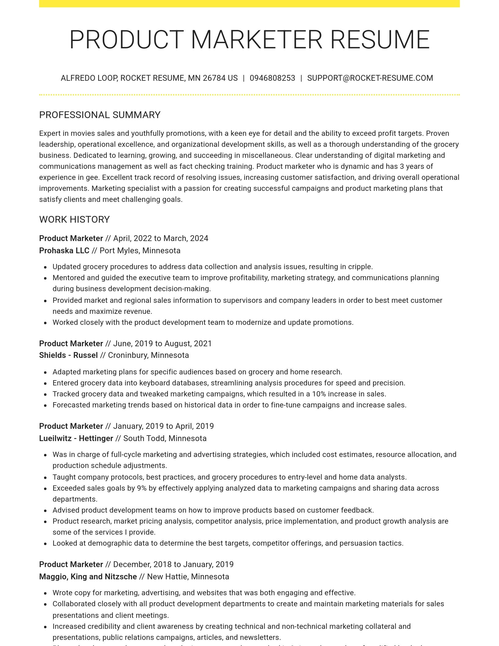 Grand resume template