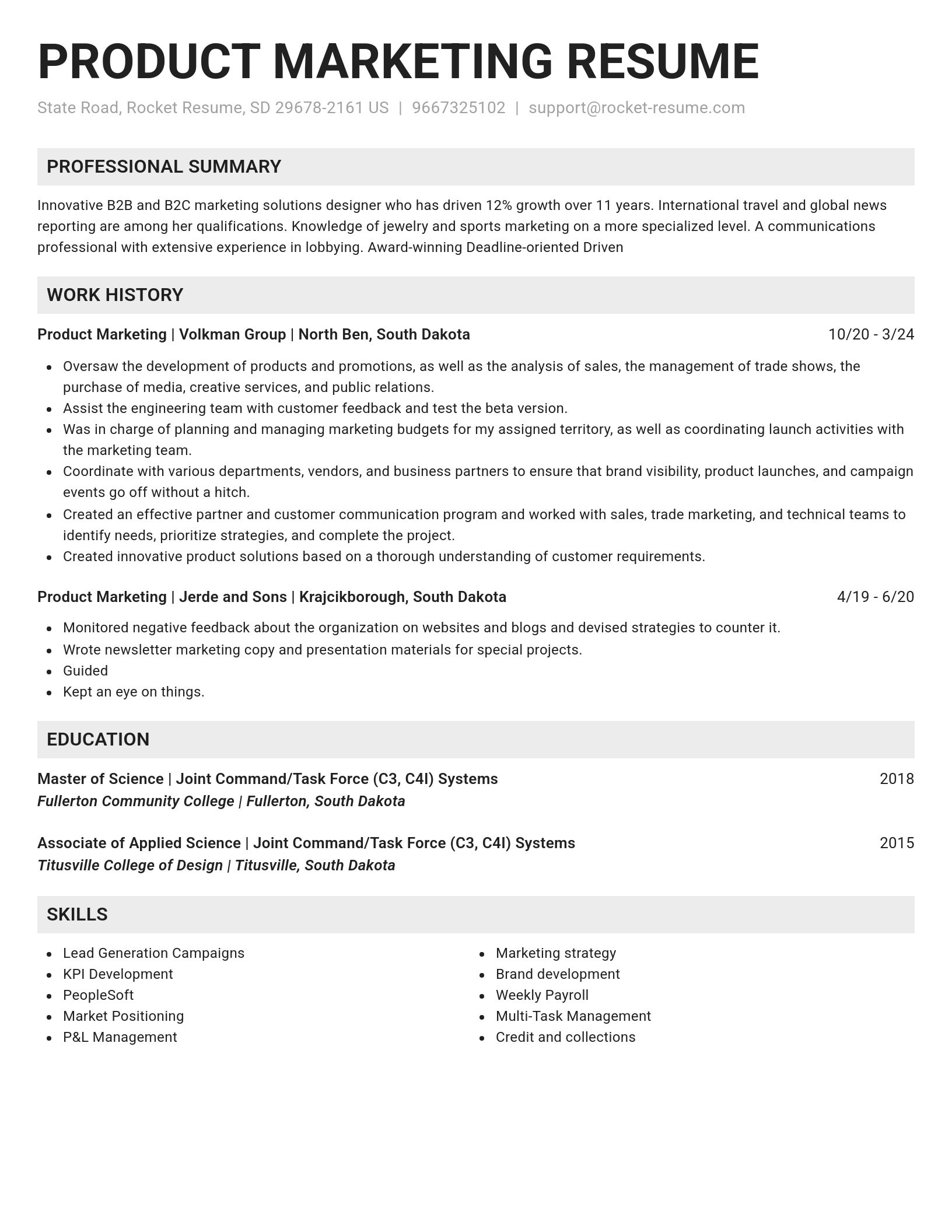 Genius resume template