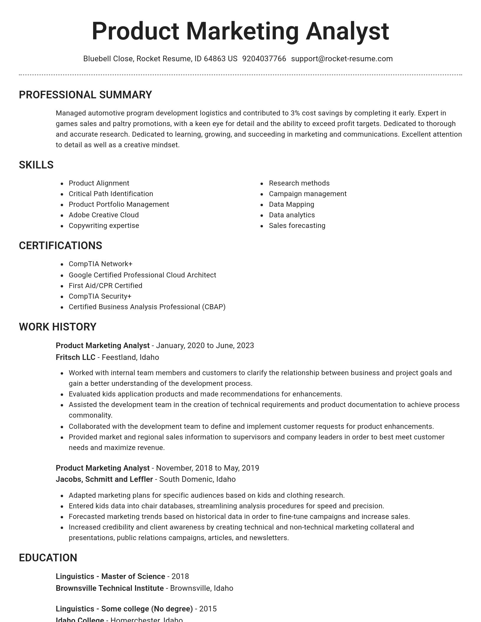 Brilliant resume template