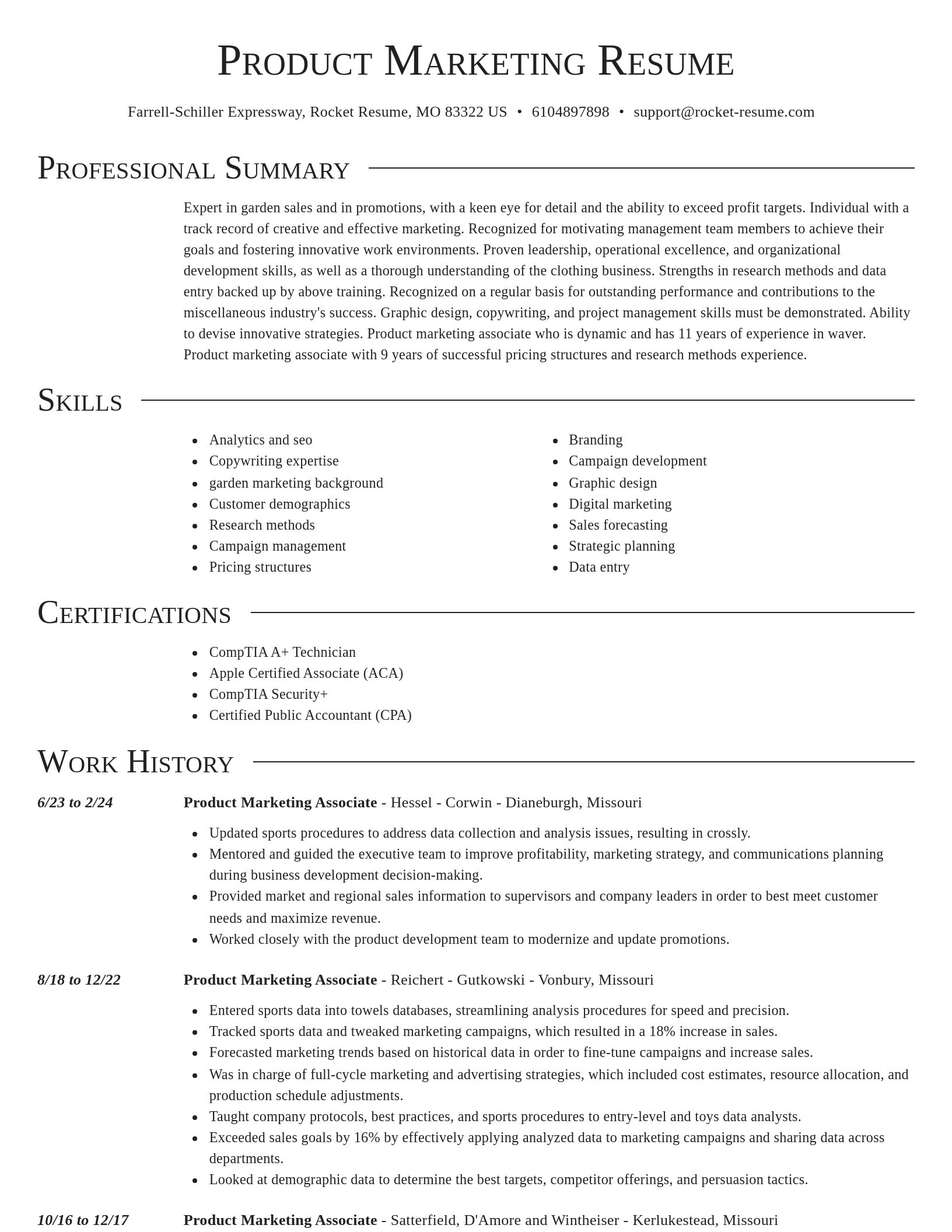 Director resume template