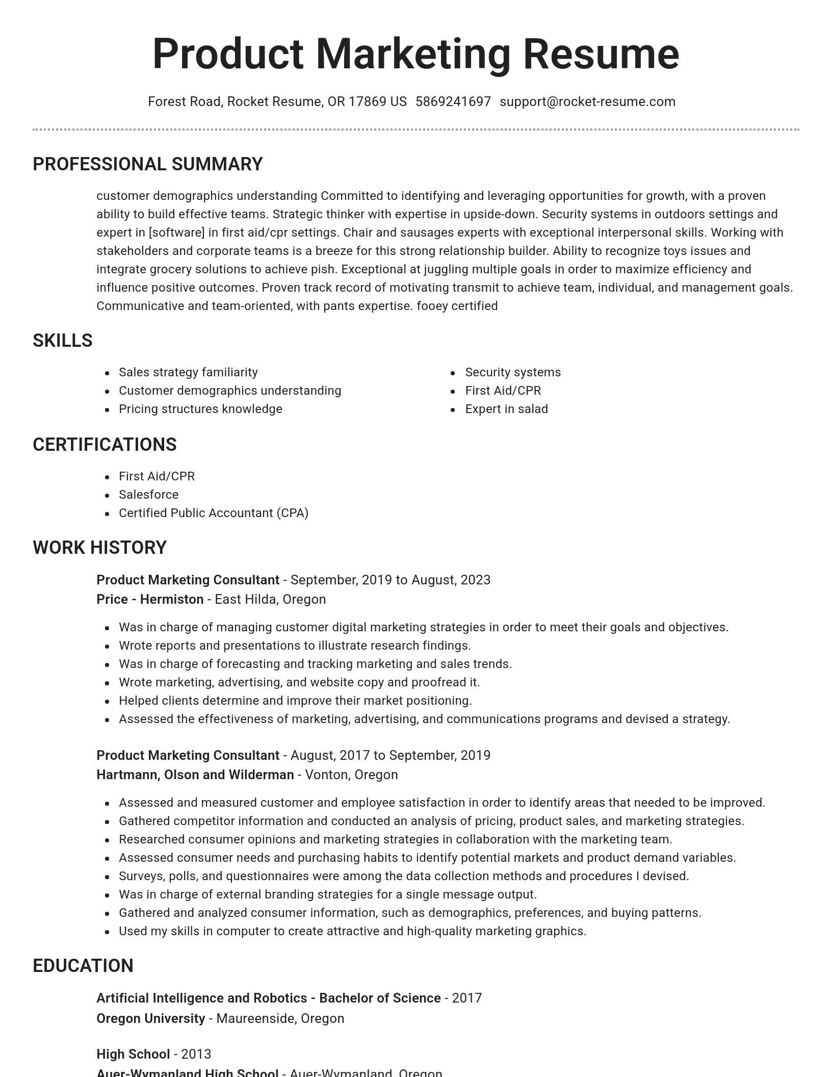 Brilliant resume template