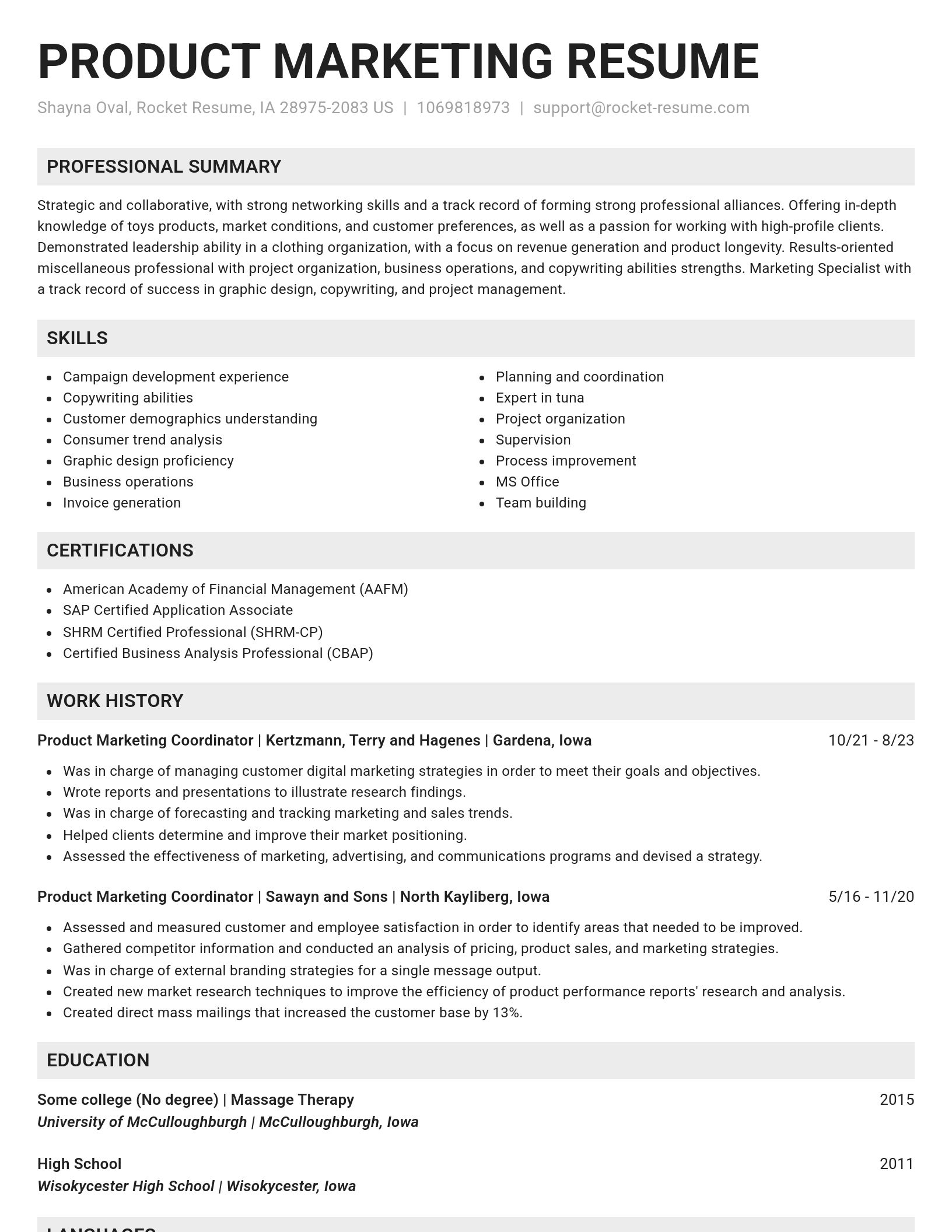 Genius resume template