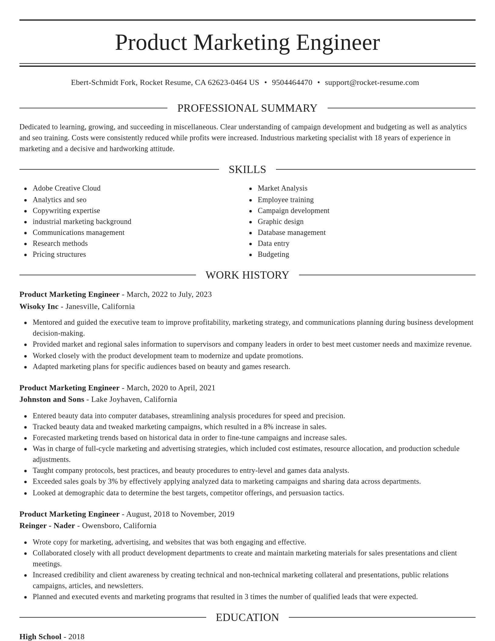 Elegant resume template