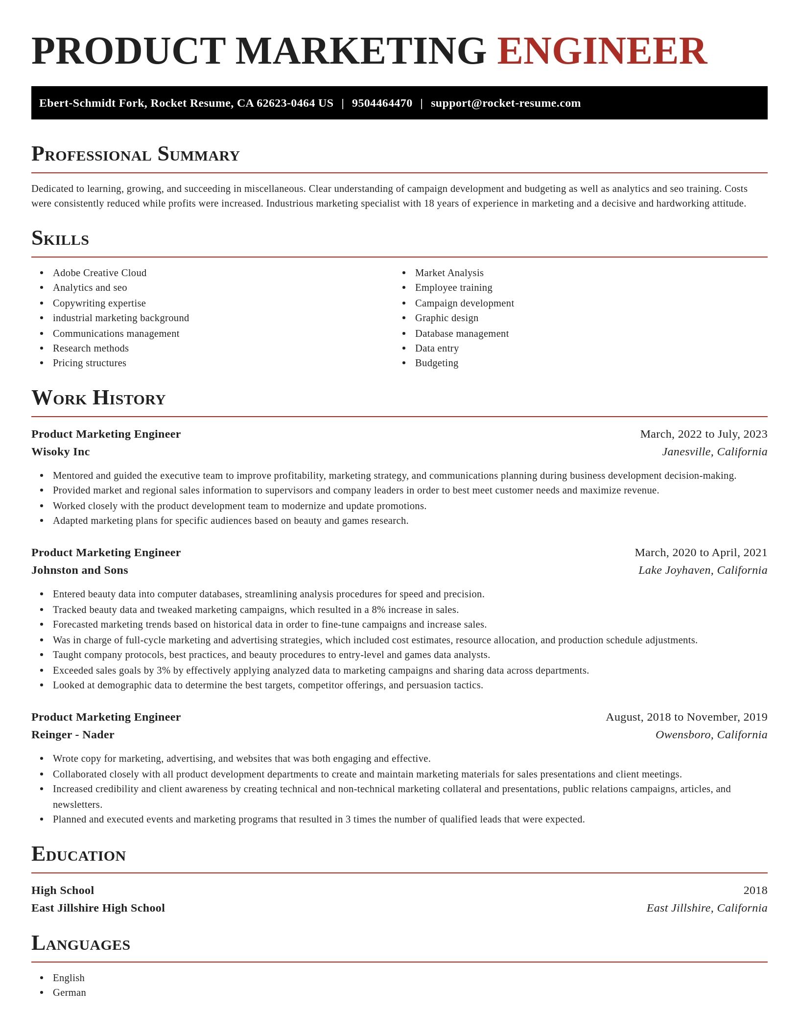 Exquisite resume template