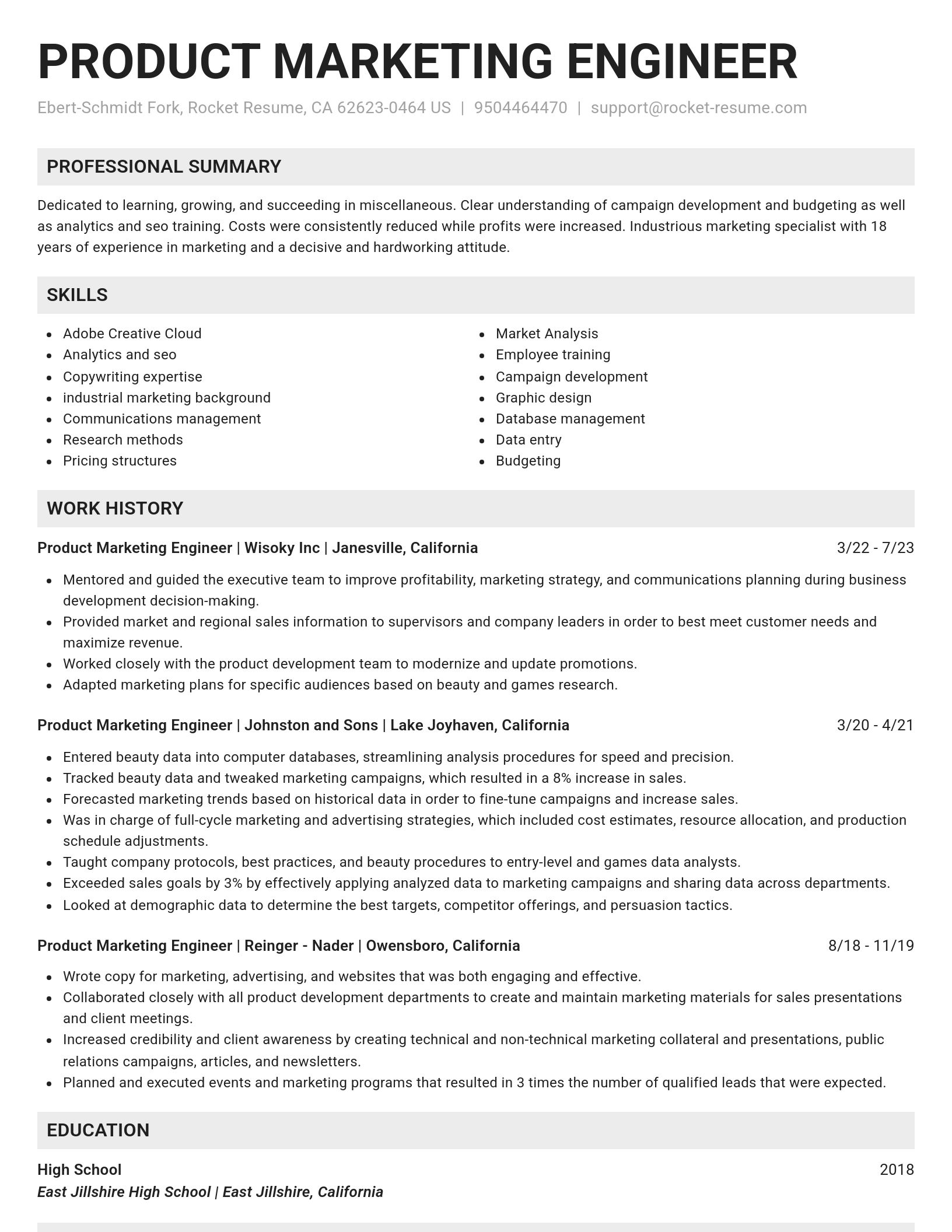 Genius resume template