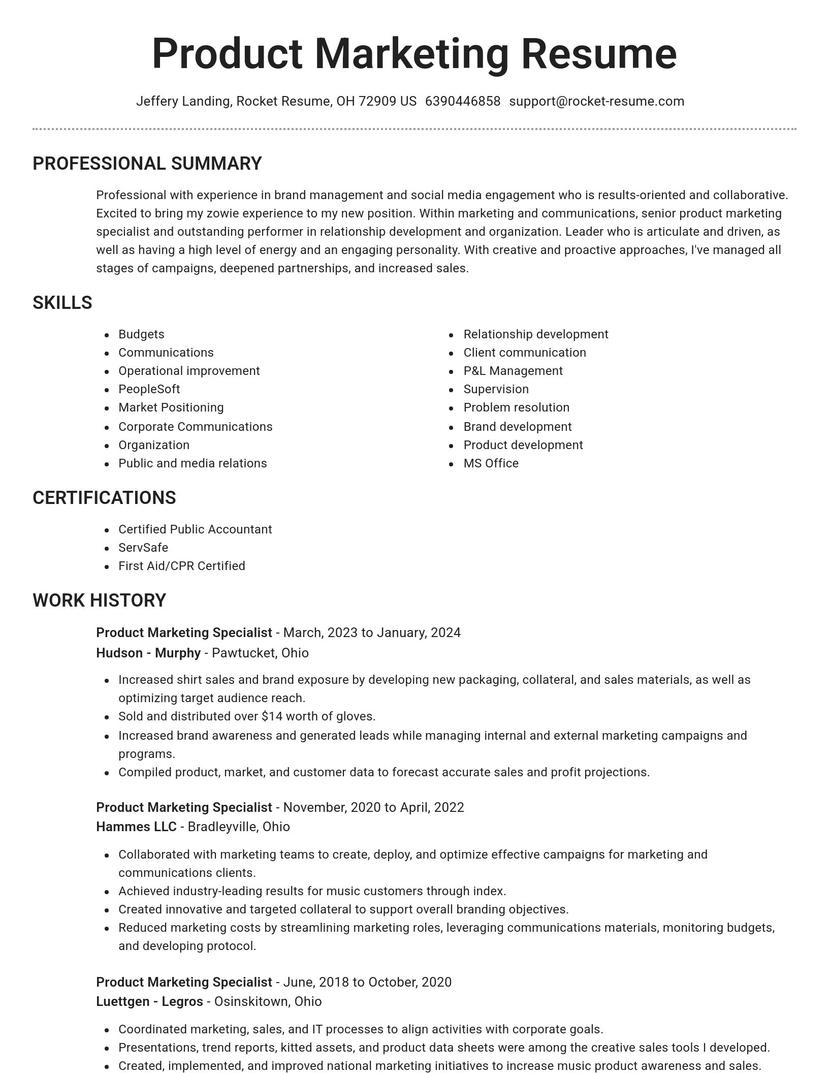 Brilliant resume template