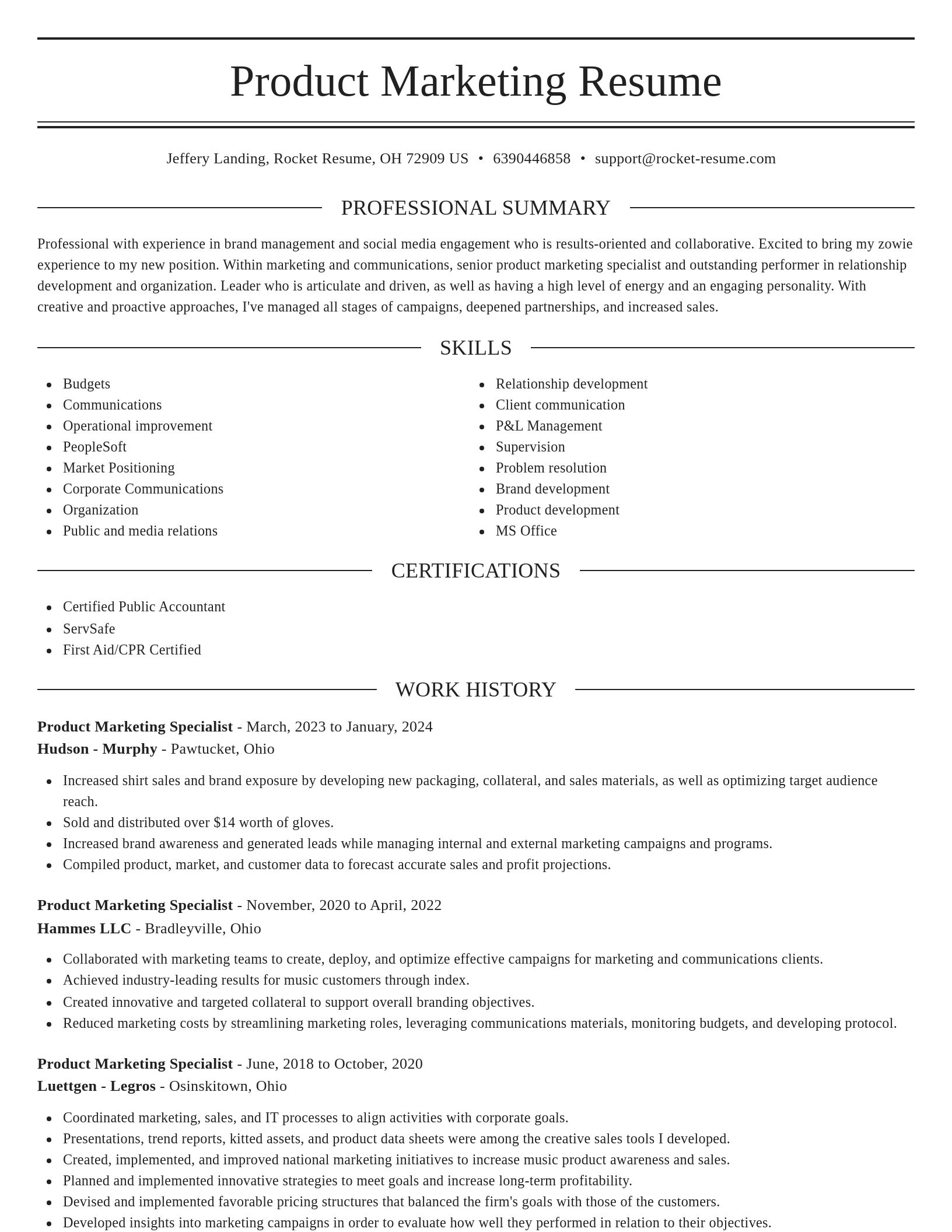 Elegant resume template