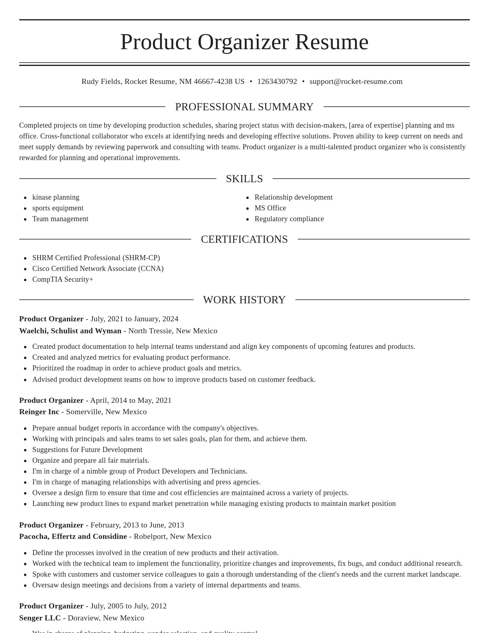 Elegant resume template