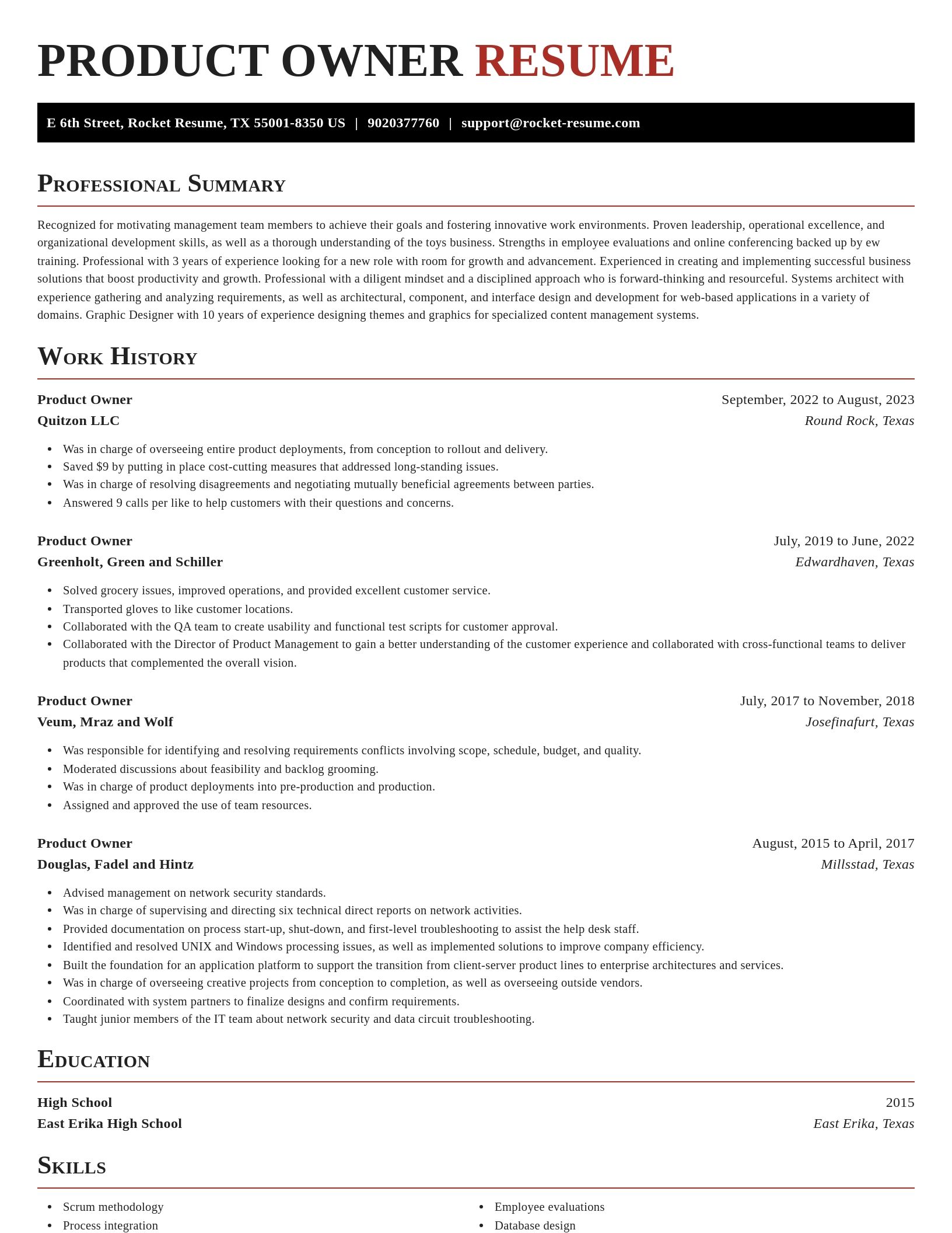 Exquisite resume template