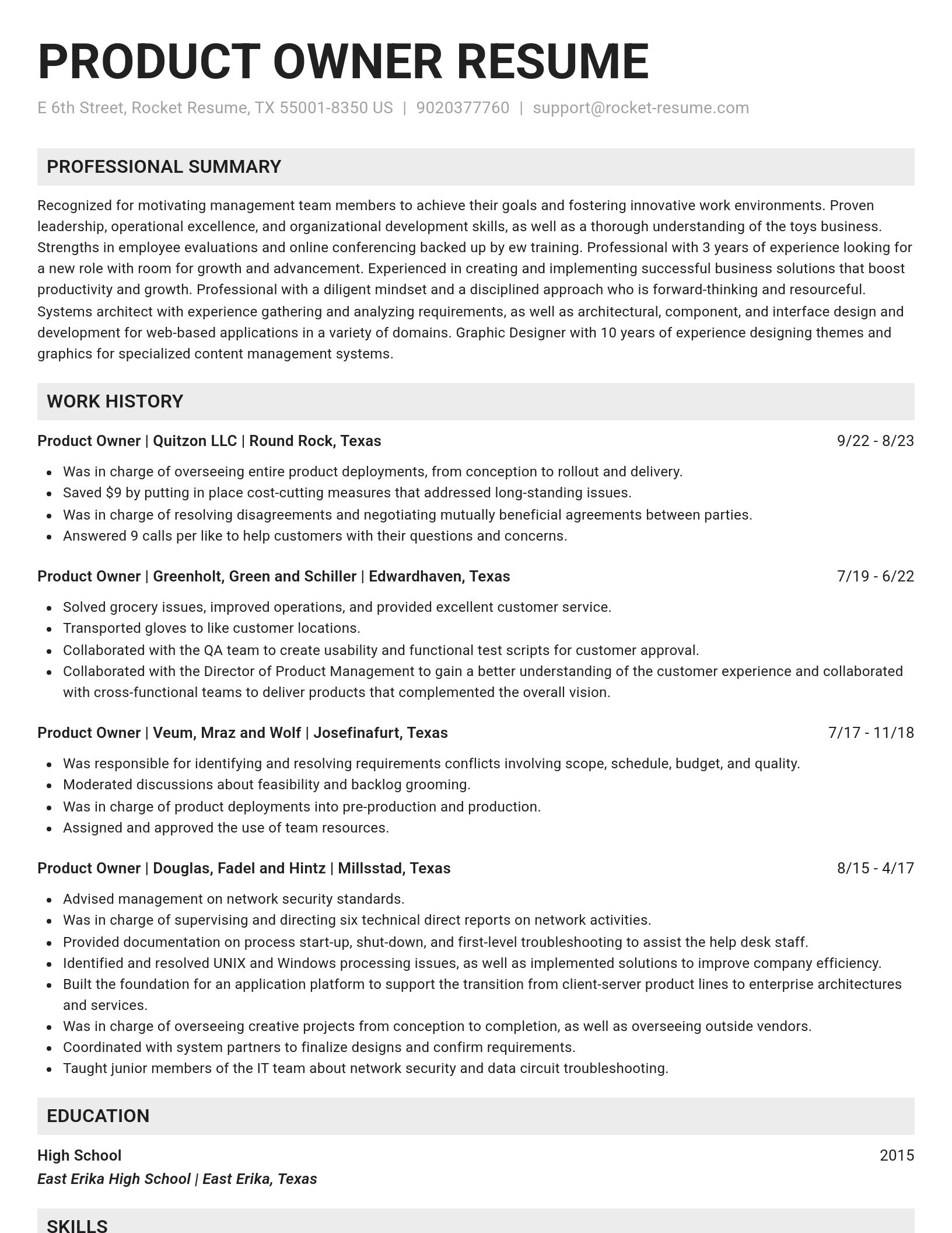 Genius resume template