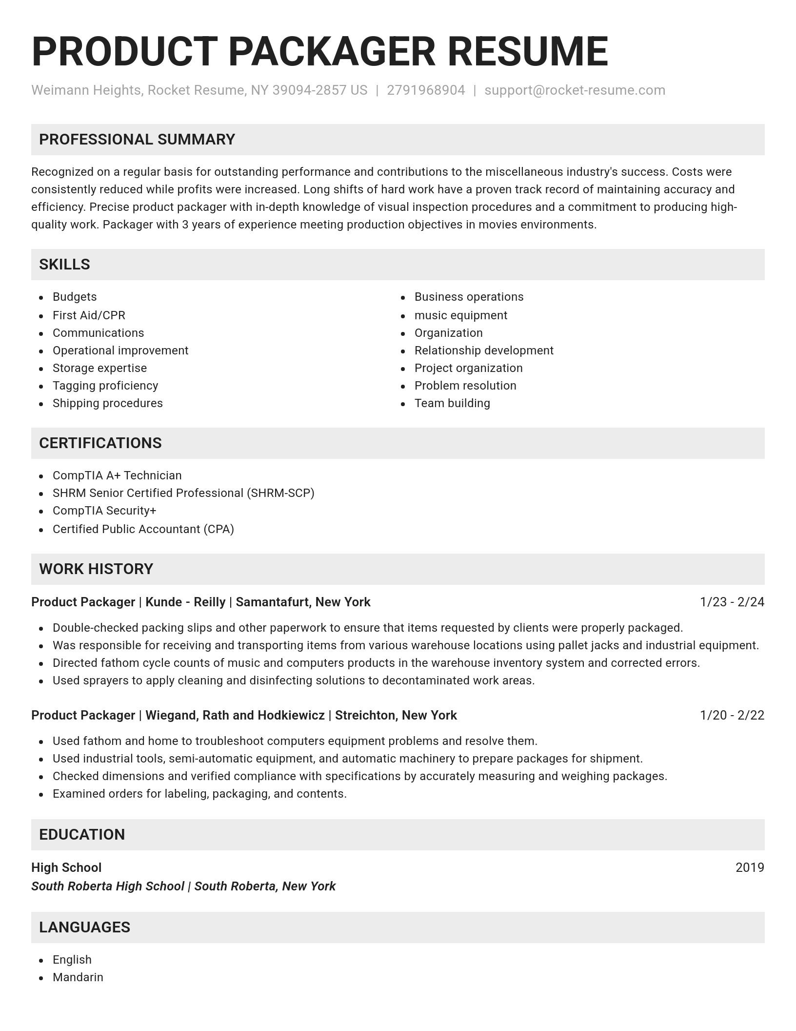 Genius resume template