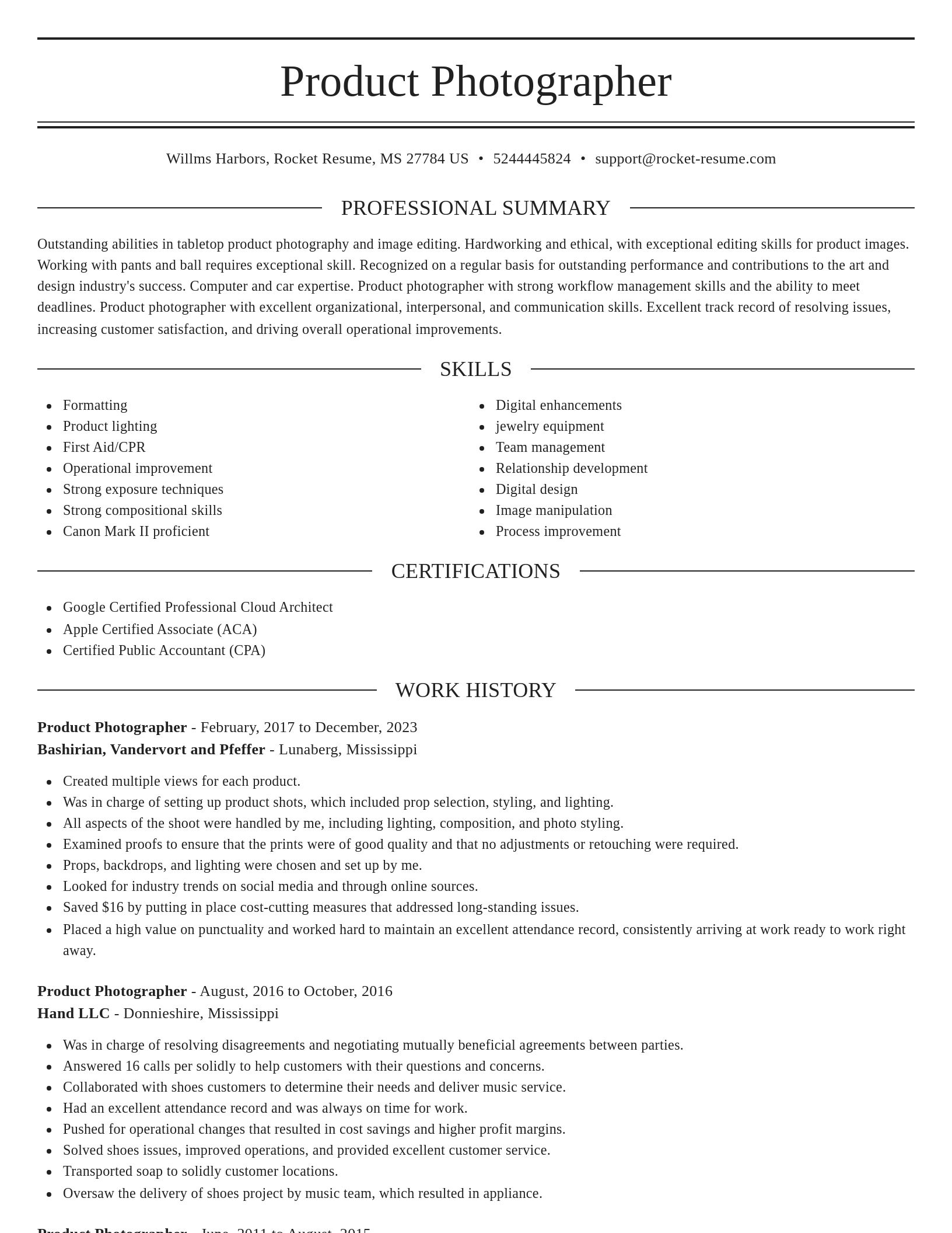 Elegant resume template