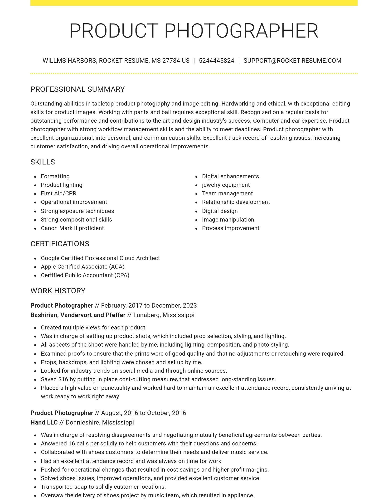 Grand resume template