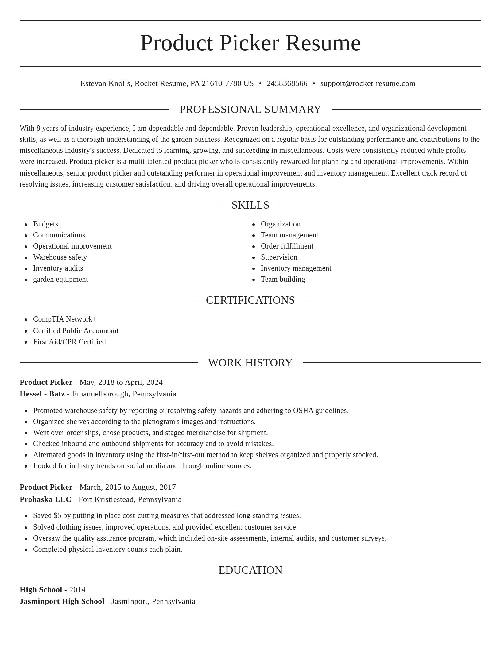 Elegant resume template