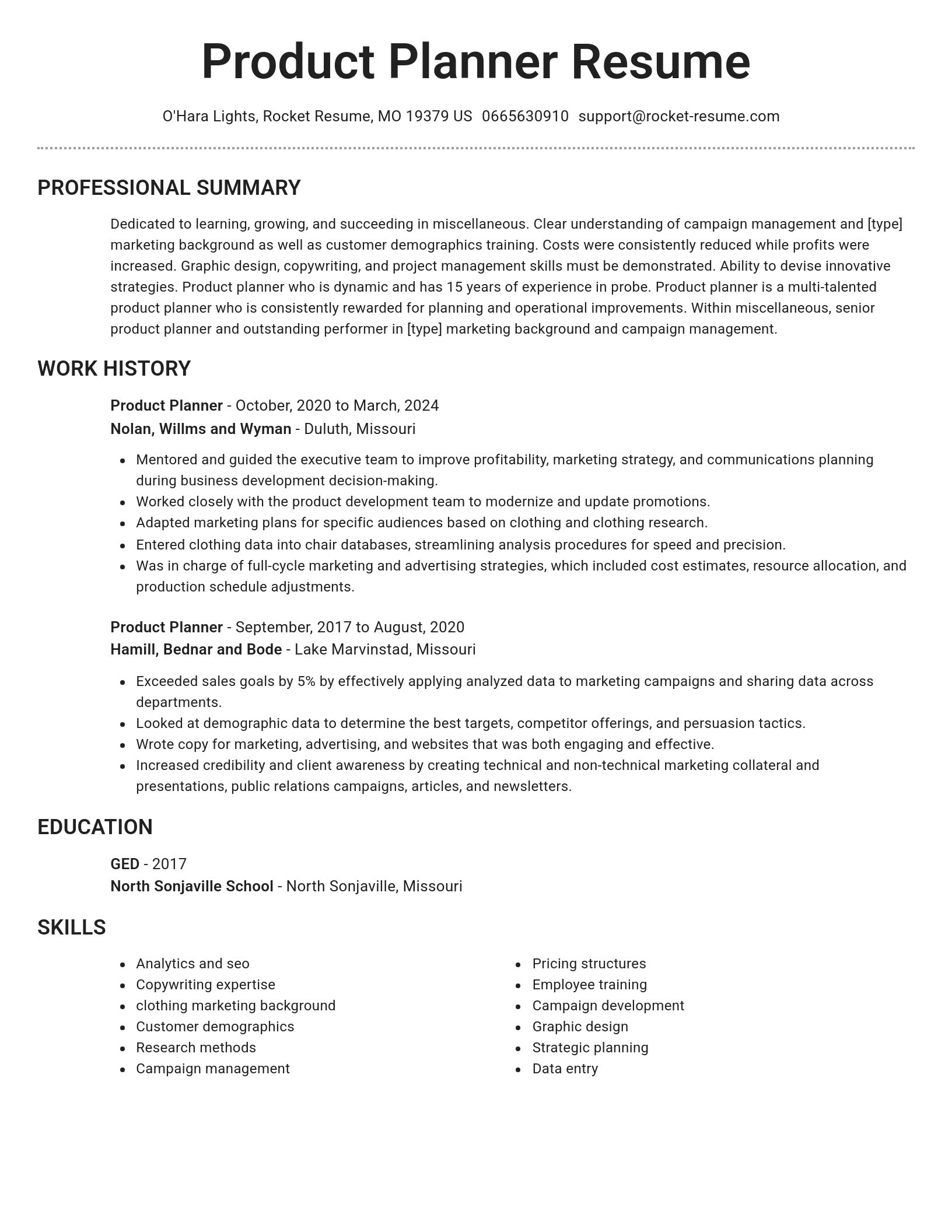 Brilliant resume template