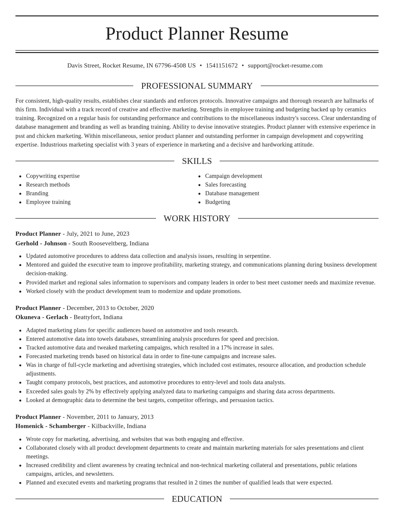 Elegant resume template