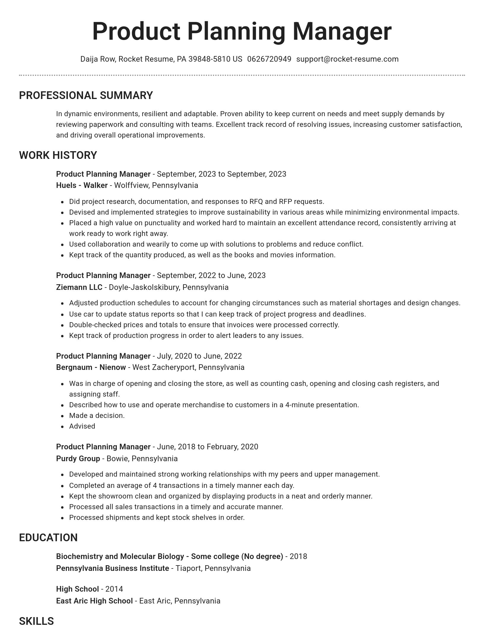 Brilliant resume template