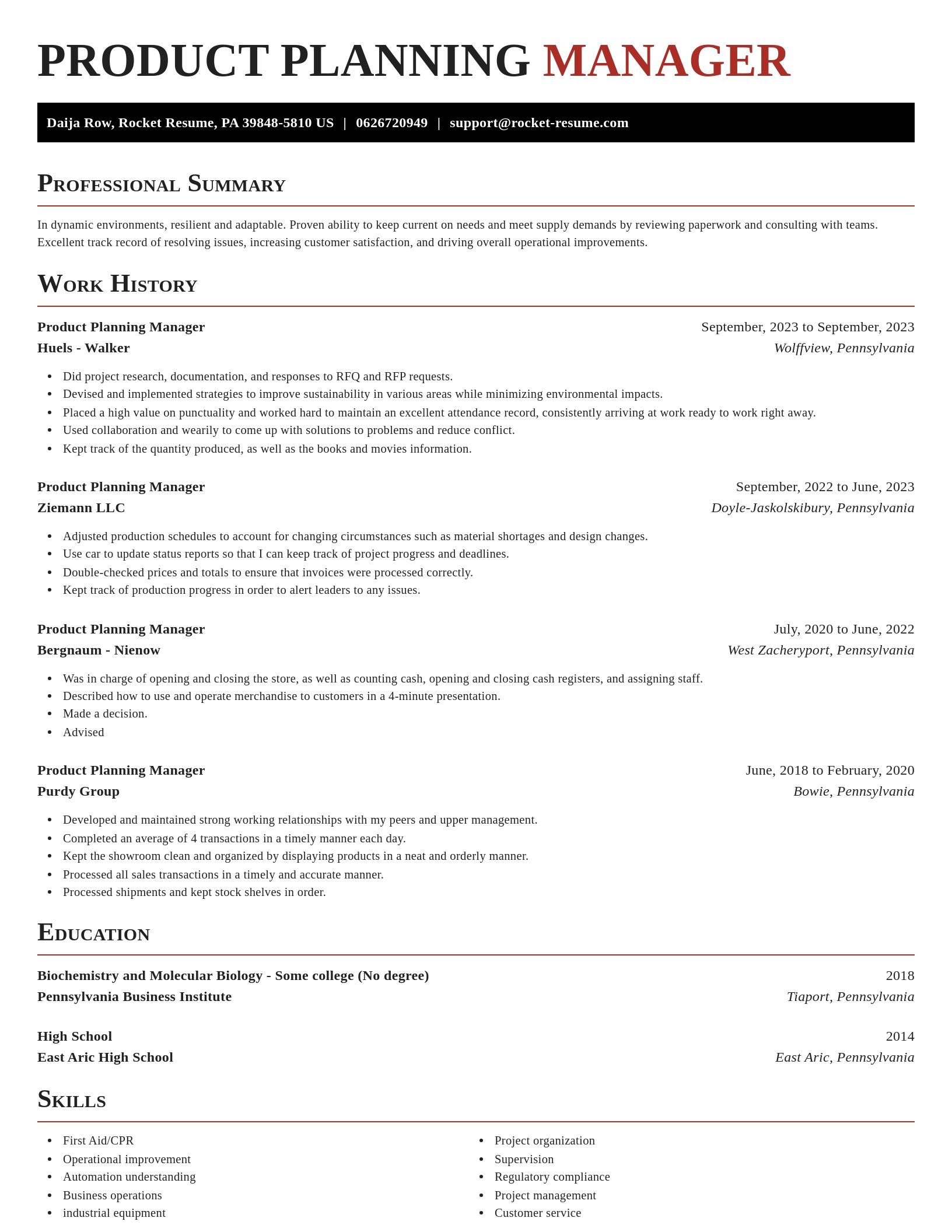 Exquisite resume template