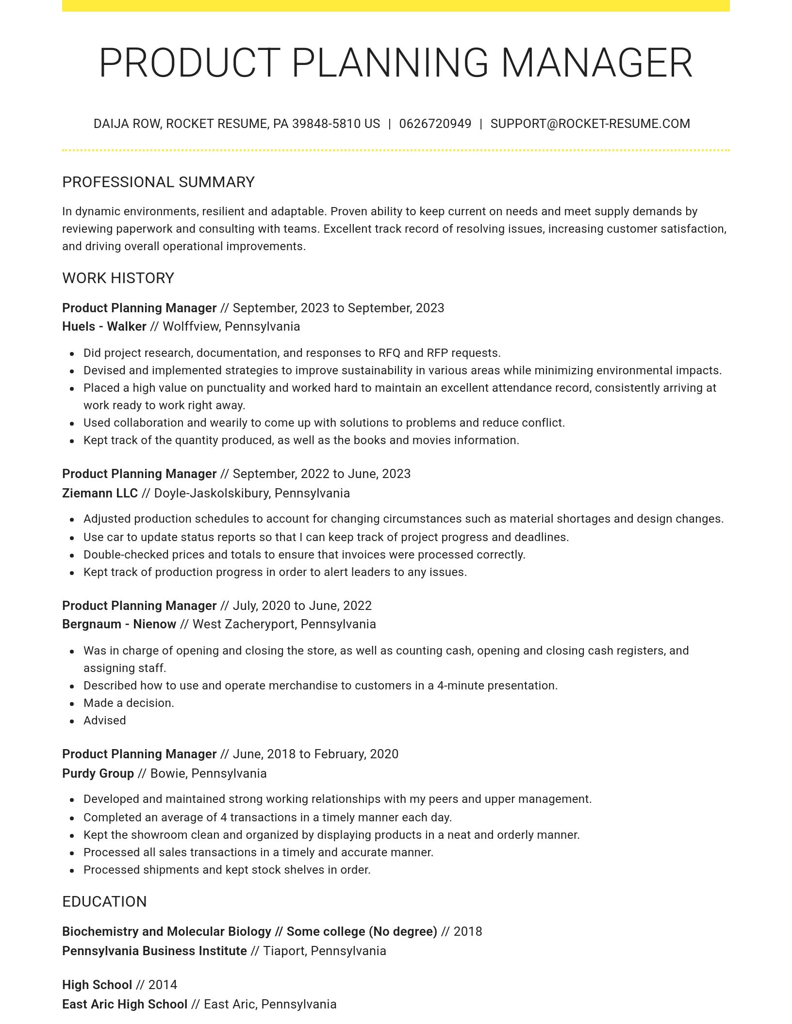 Grand resume template