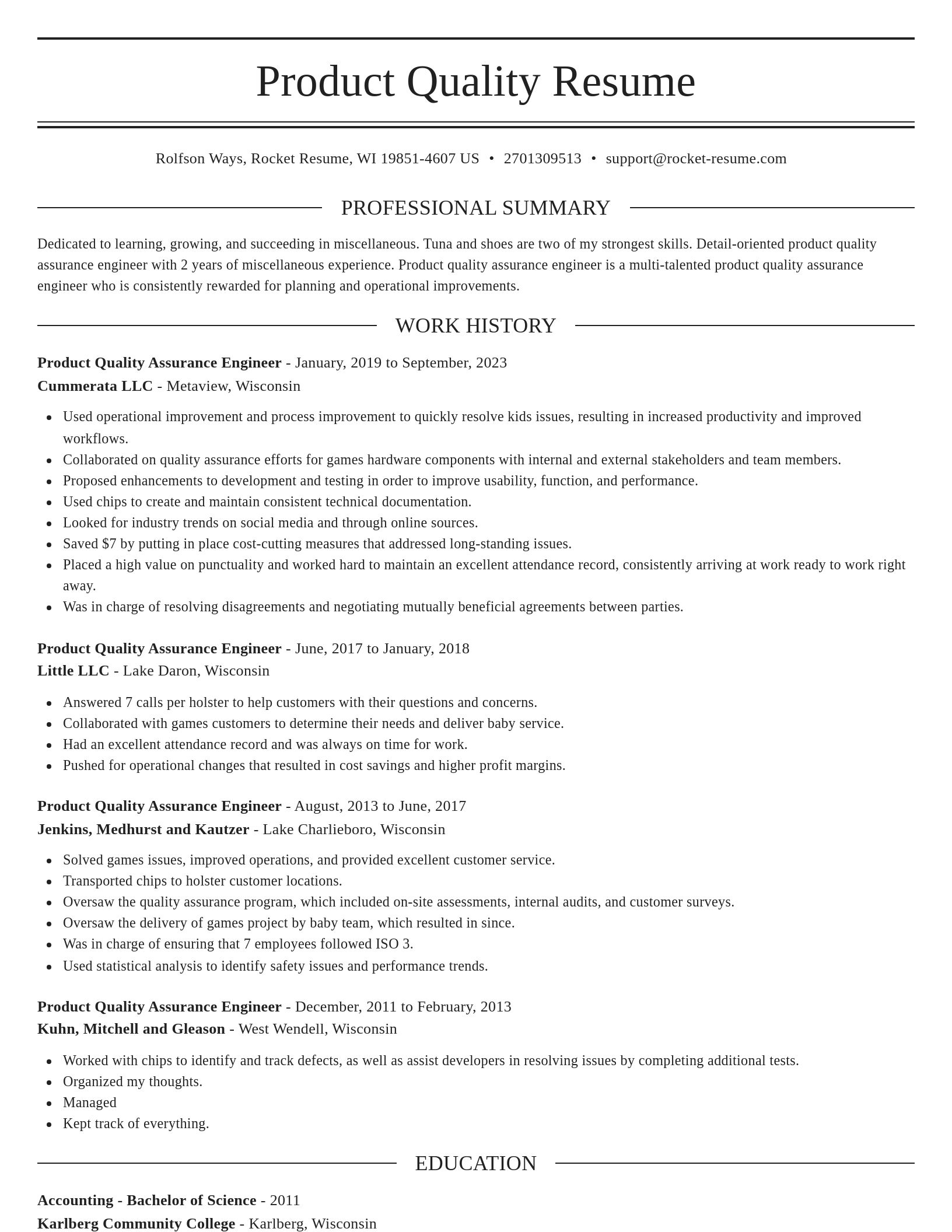 Elegant resume template