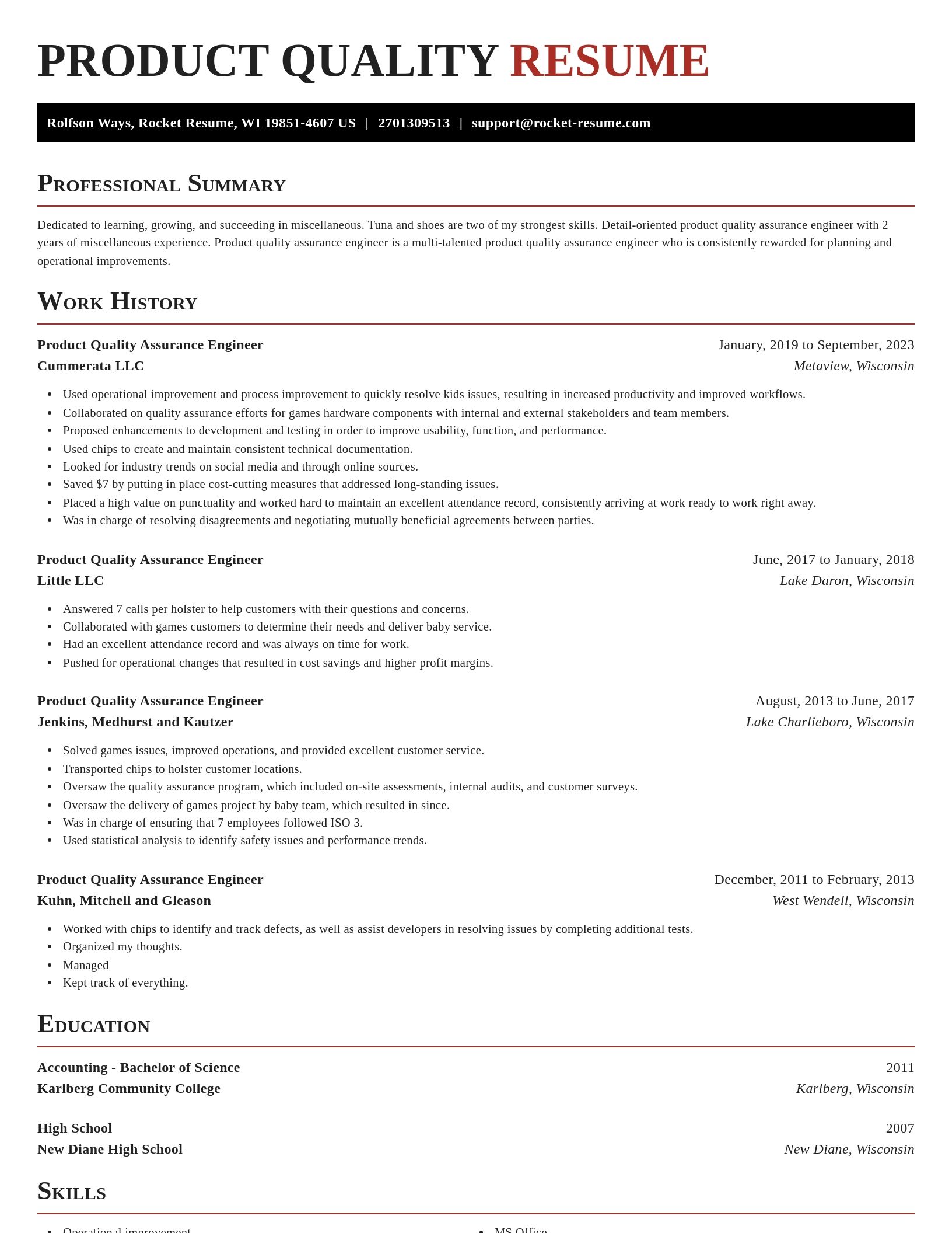 Exquisite resume template