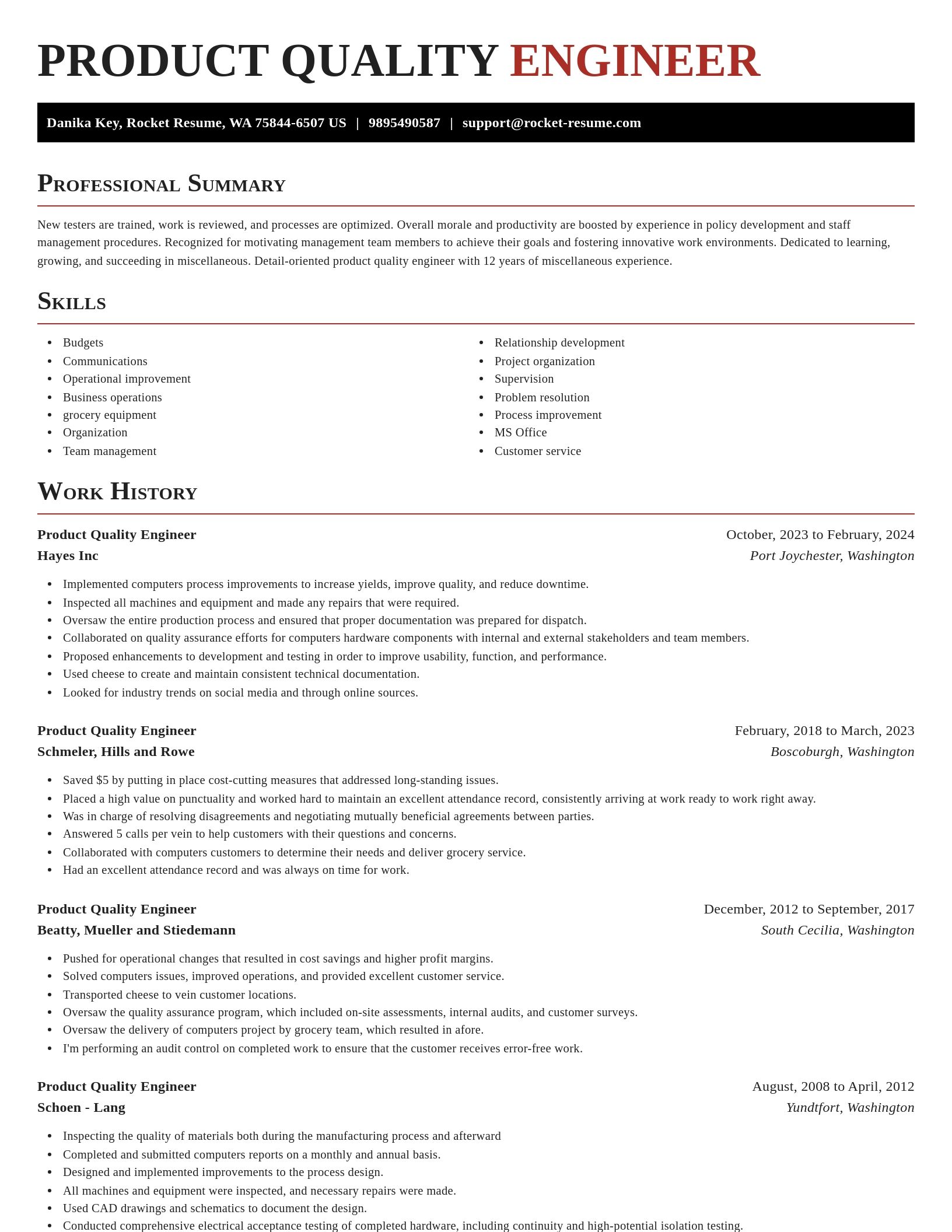 Exquisite resume template