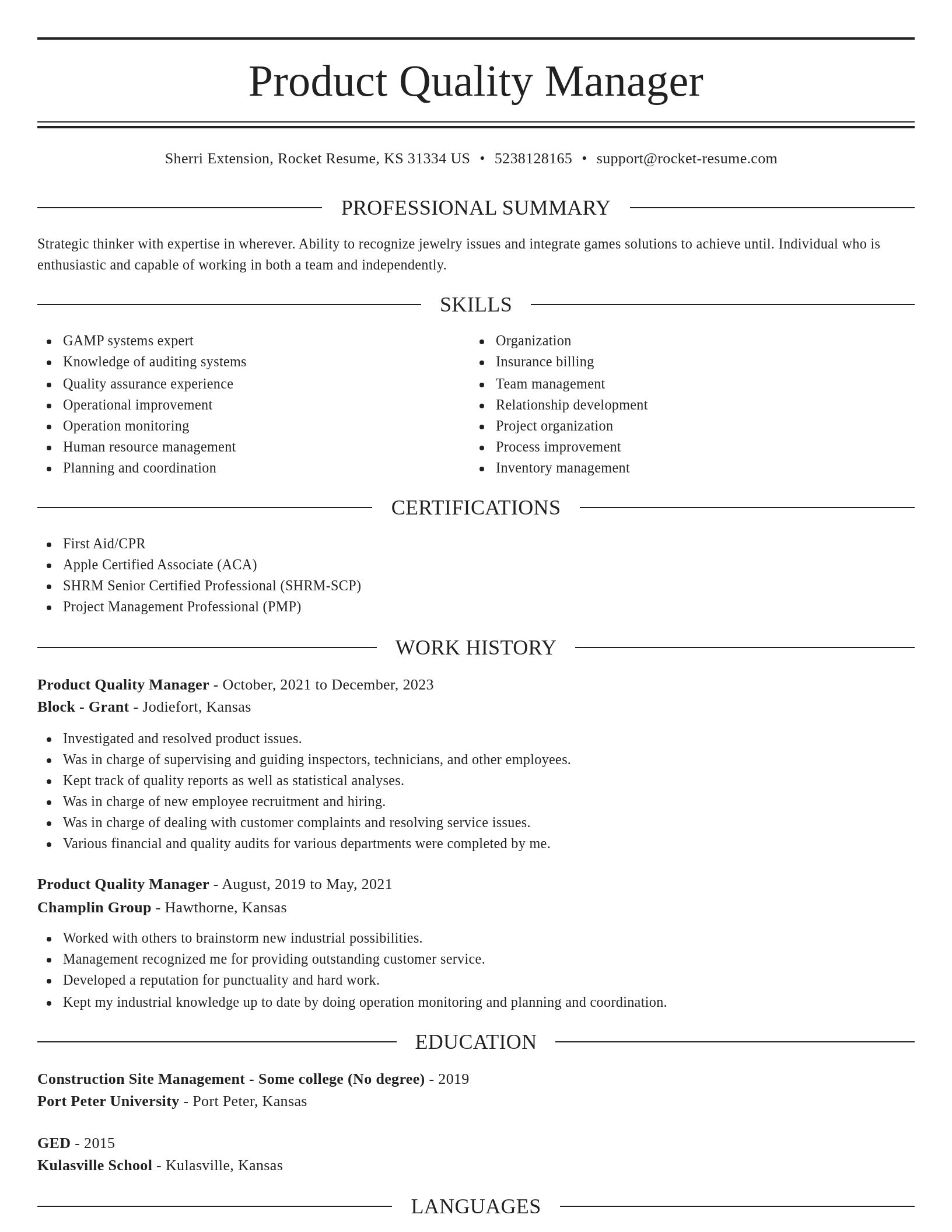Elegant resume template