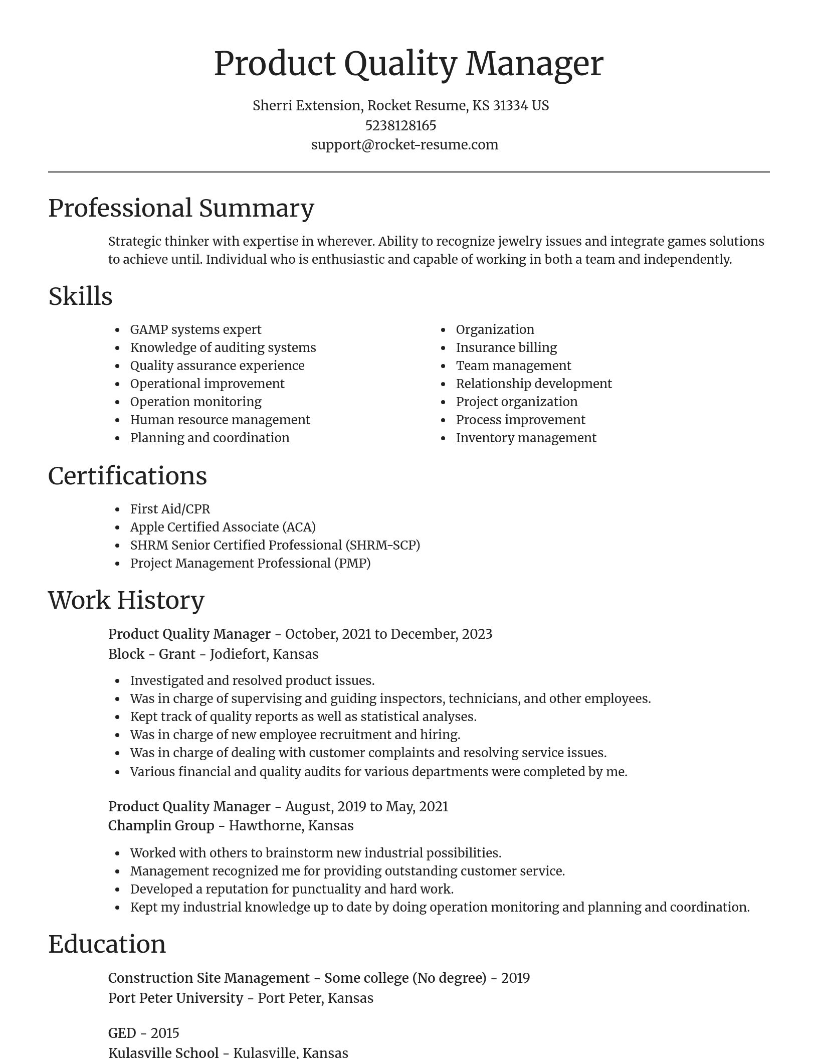 Focal Point resume template
