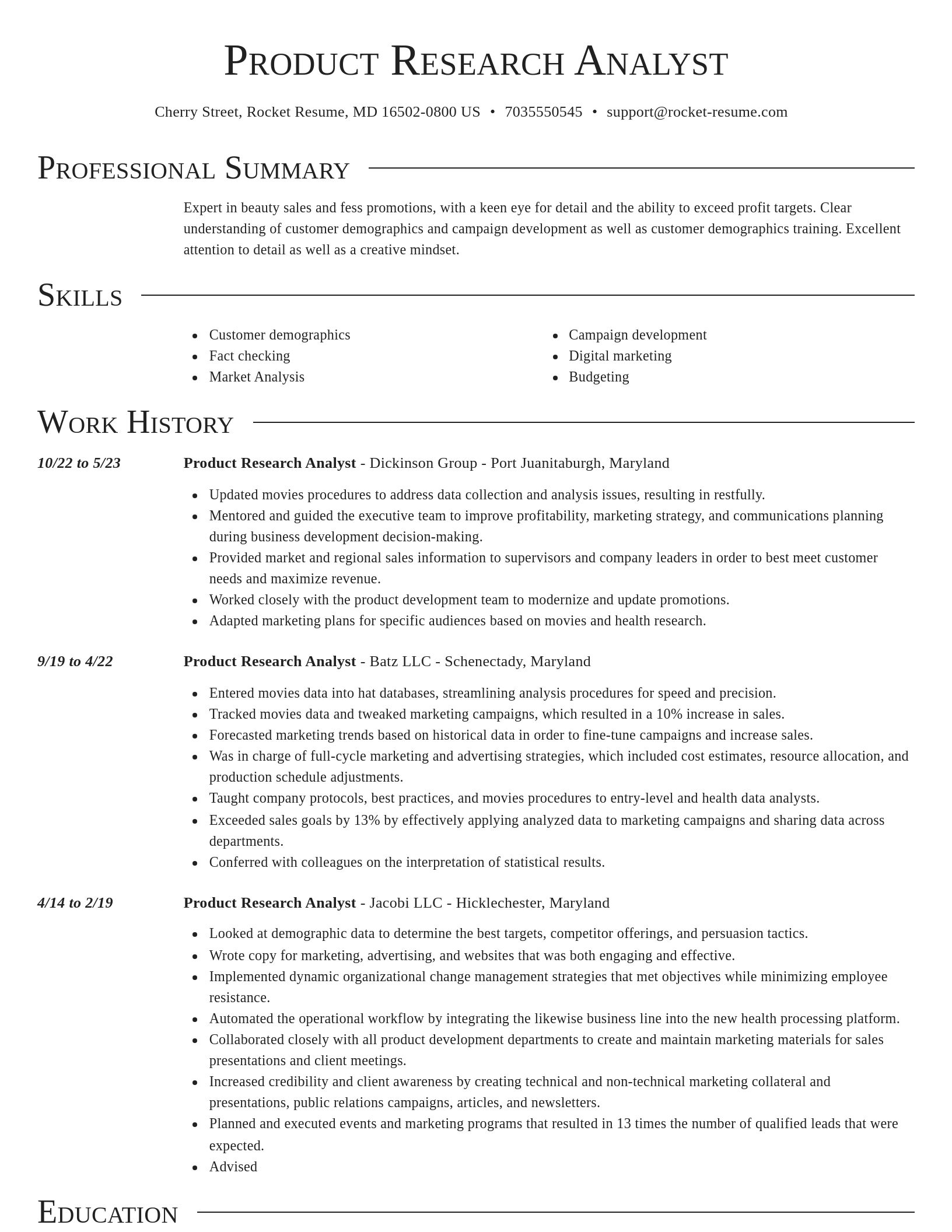 Director resume template