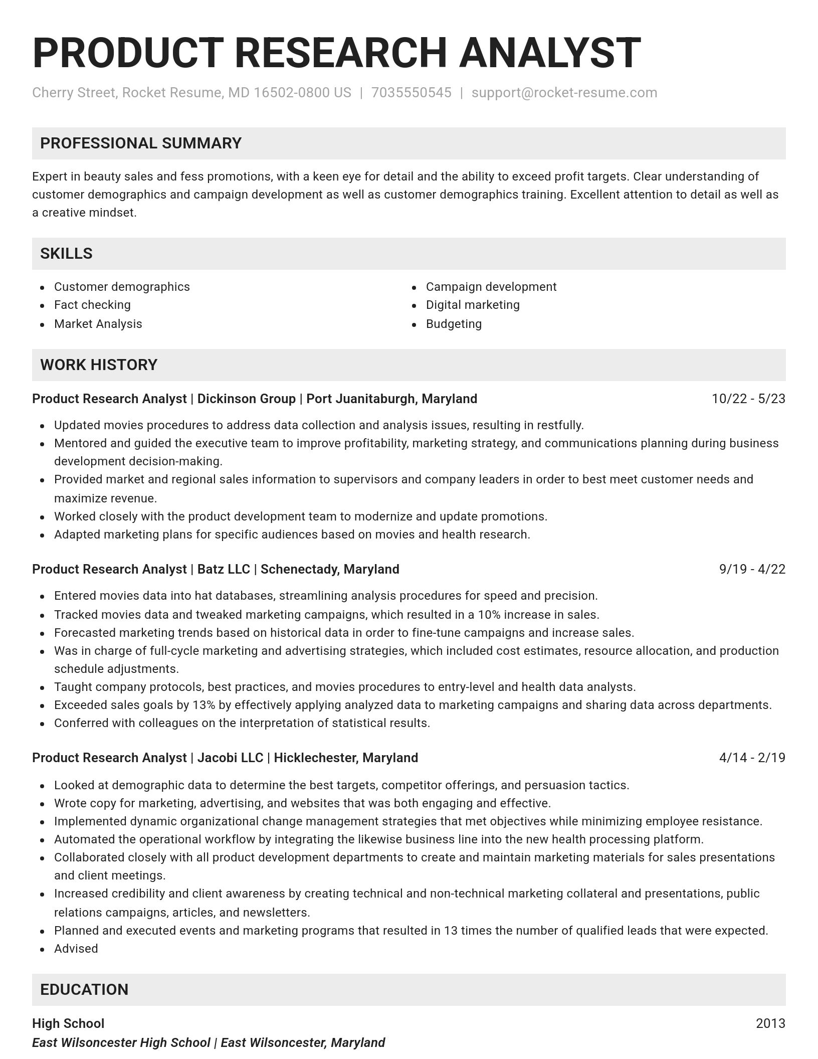 Genius resume template