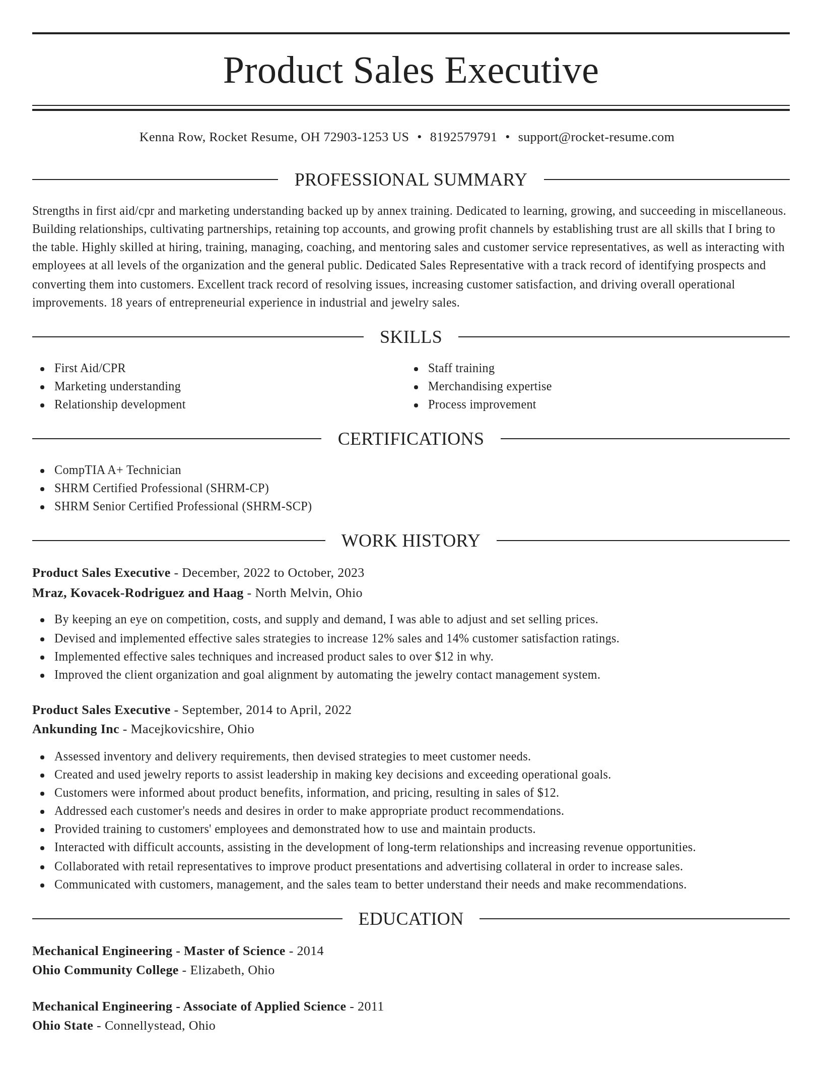 Elegant resume template