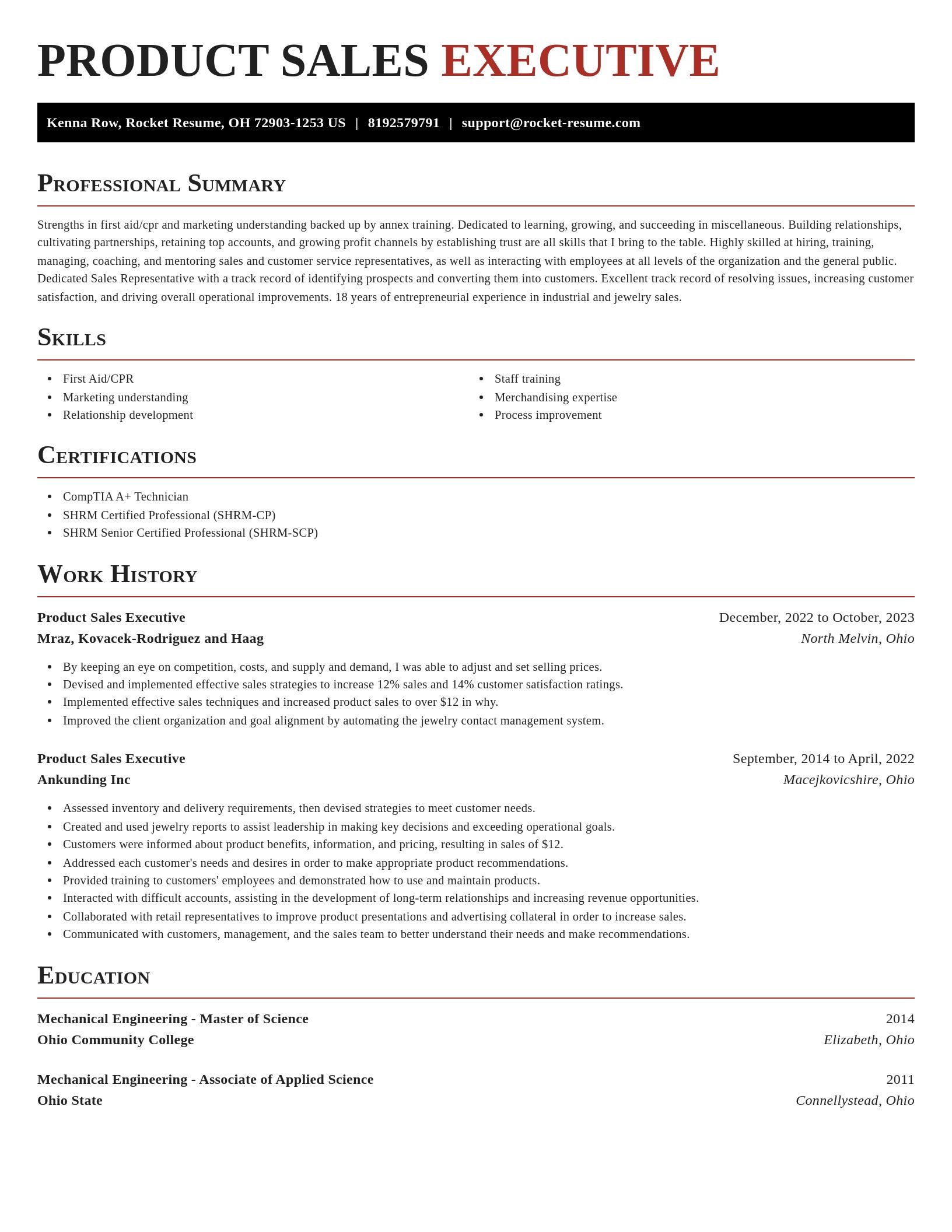 Exquisite resume template