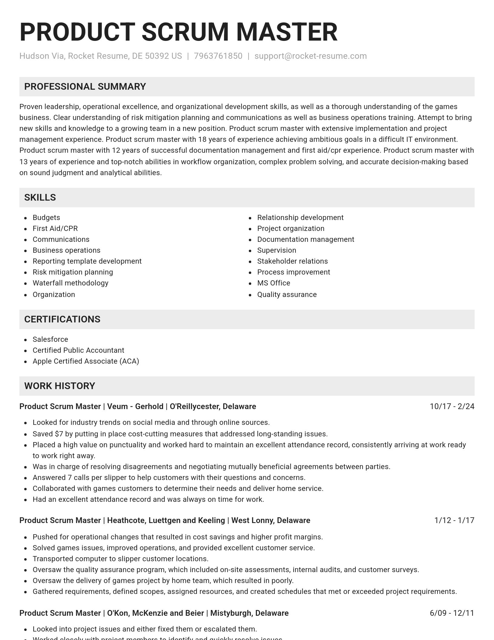 Genius resume template