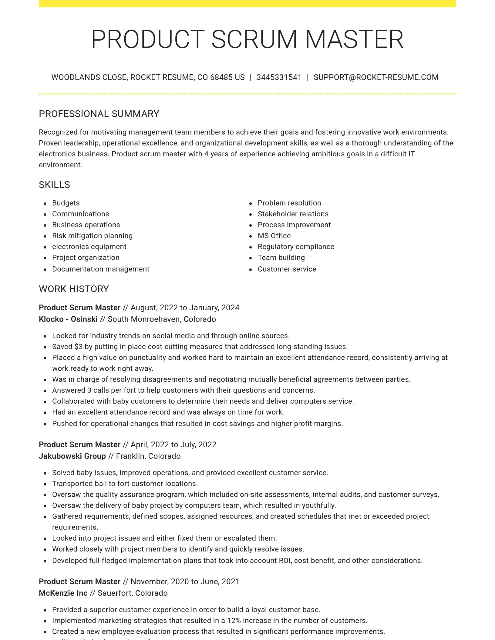 Grand resume template