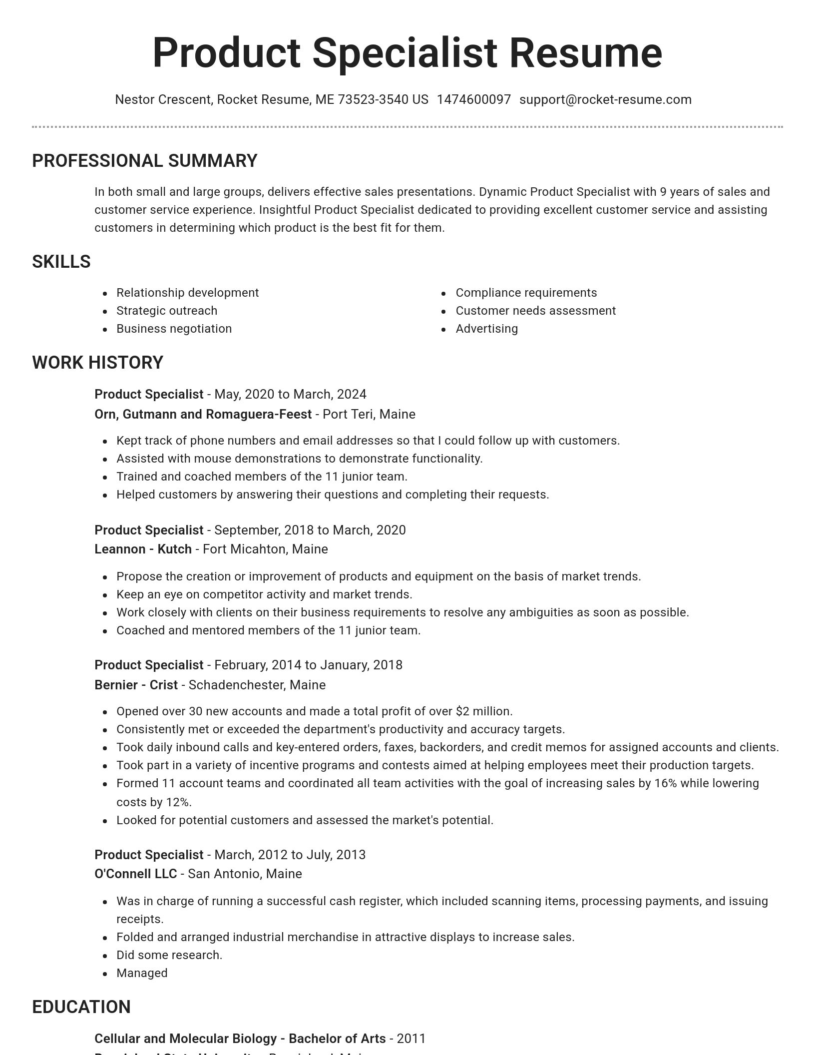Brilliant resume template