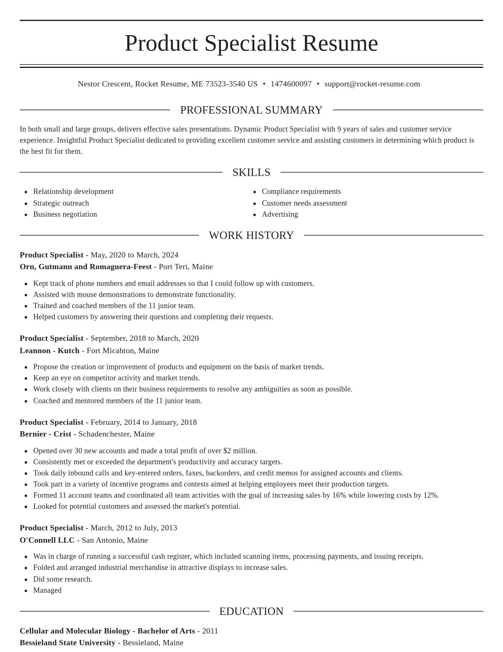 Elegant resume template