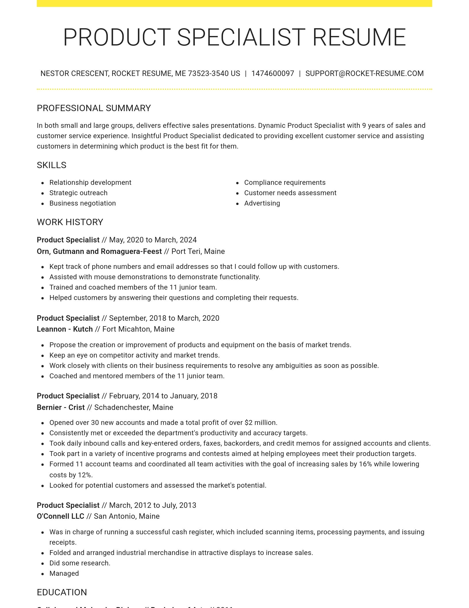 Grand resume template