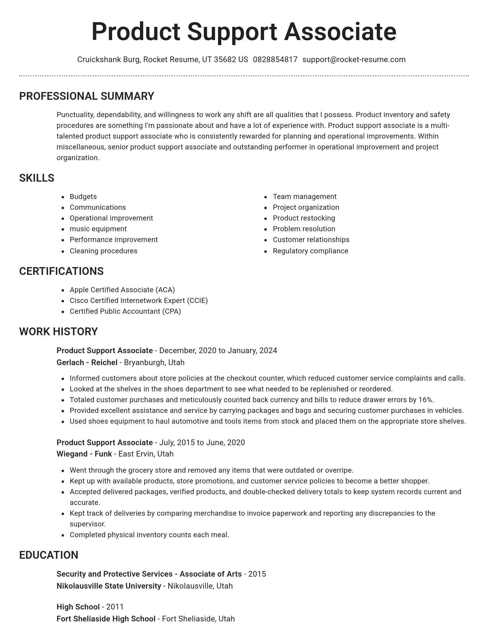 Brilliant resume template