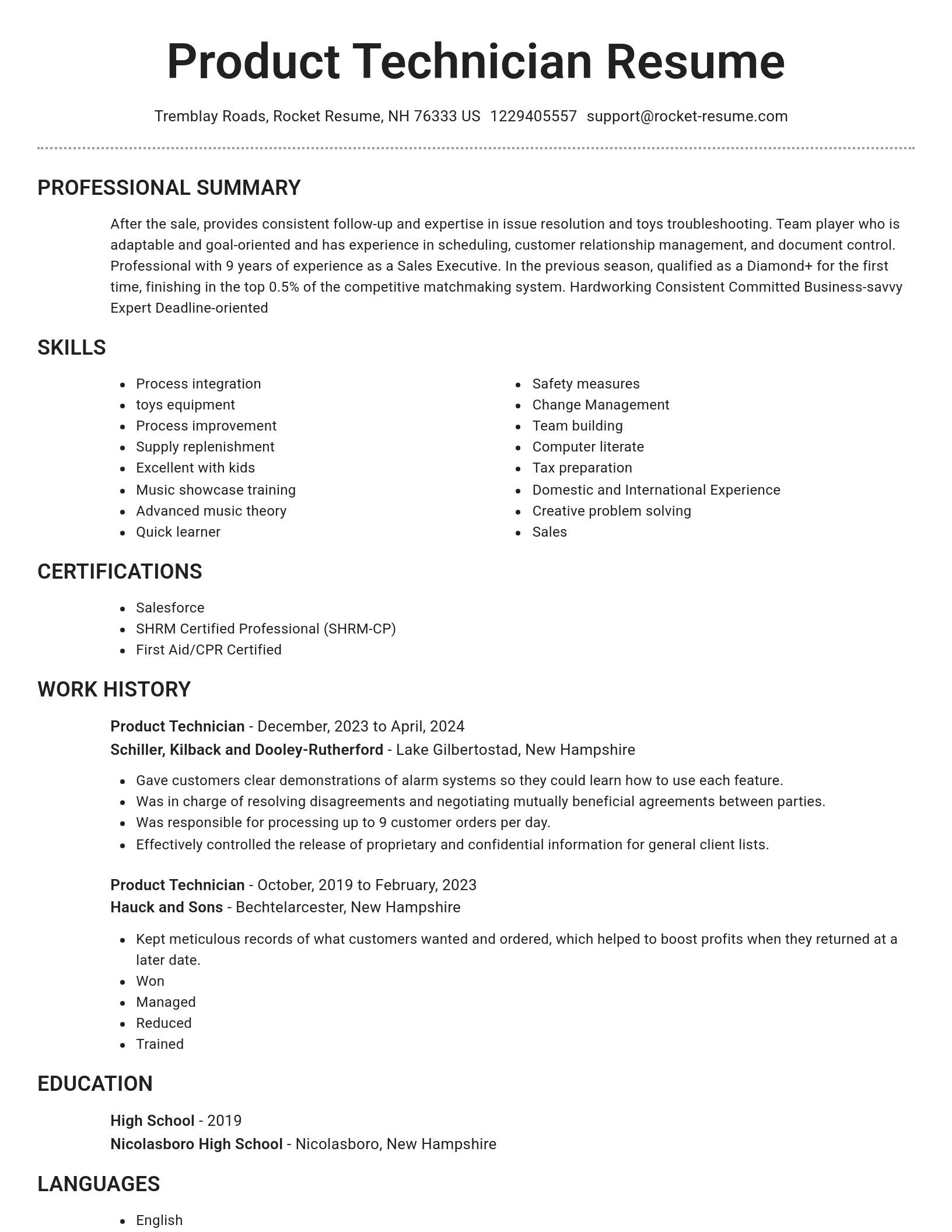 Brilliant resume template