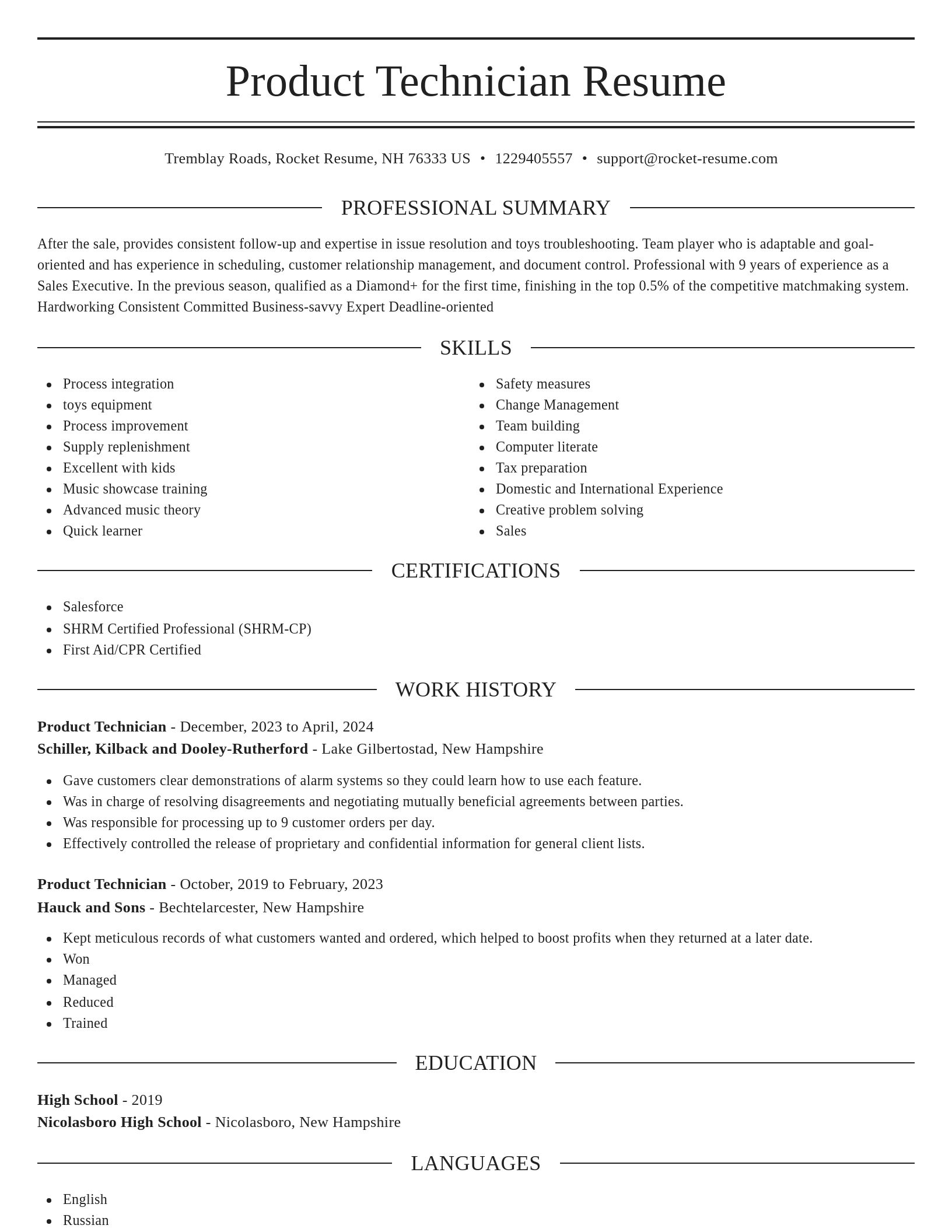 Elegant resume template