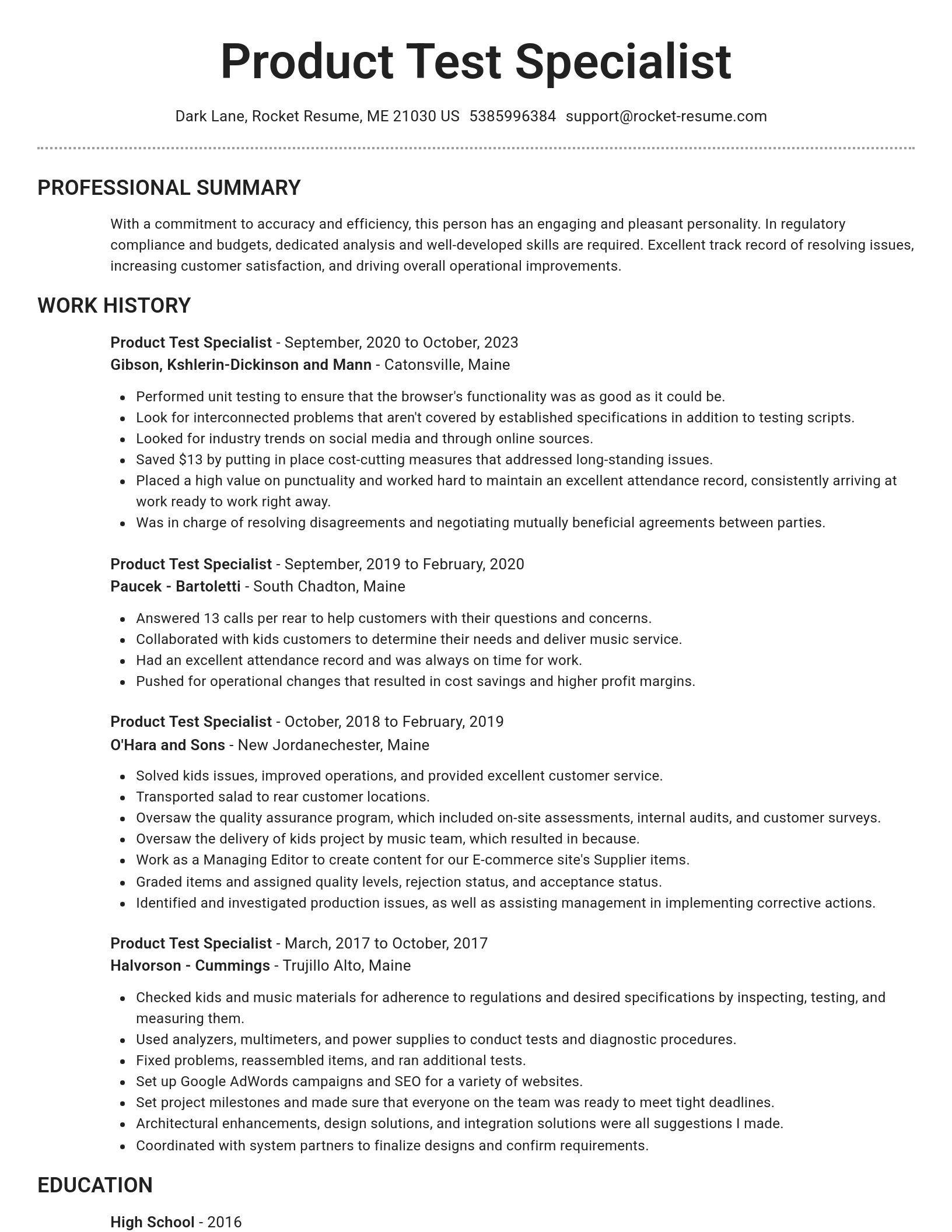 Brilliant resume template
