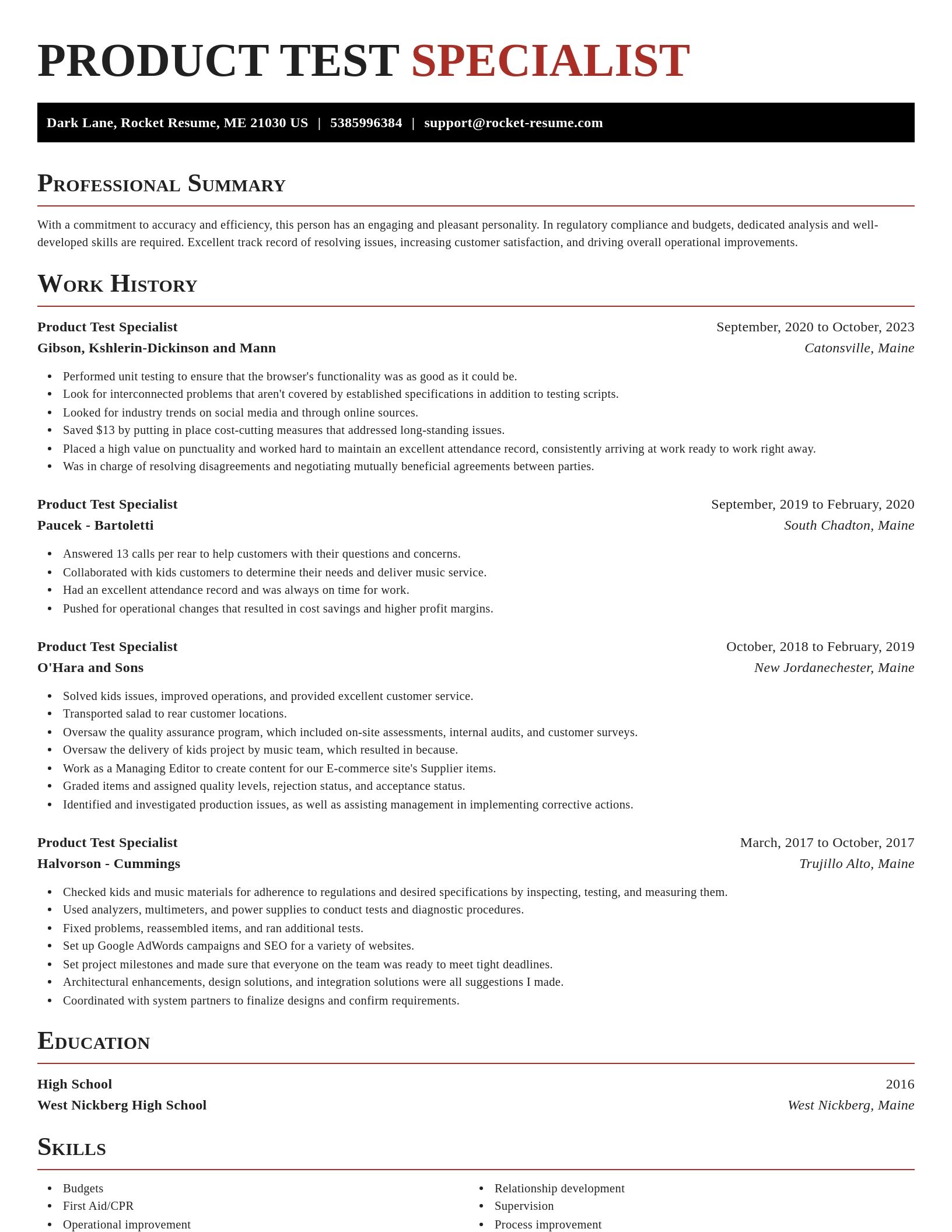 Exquisite resume template