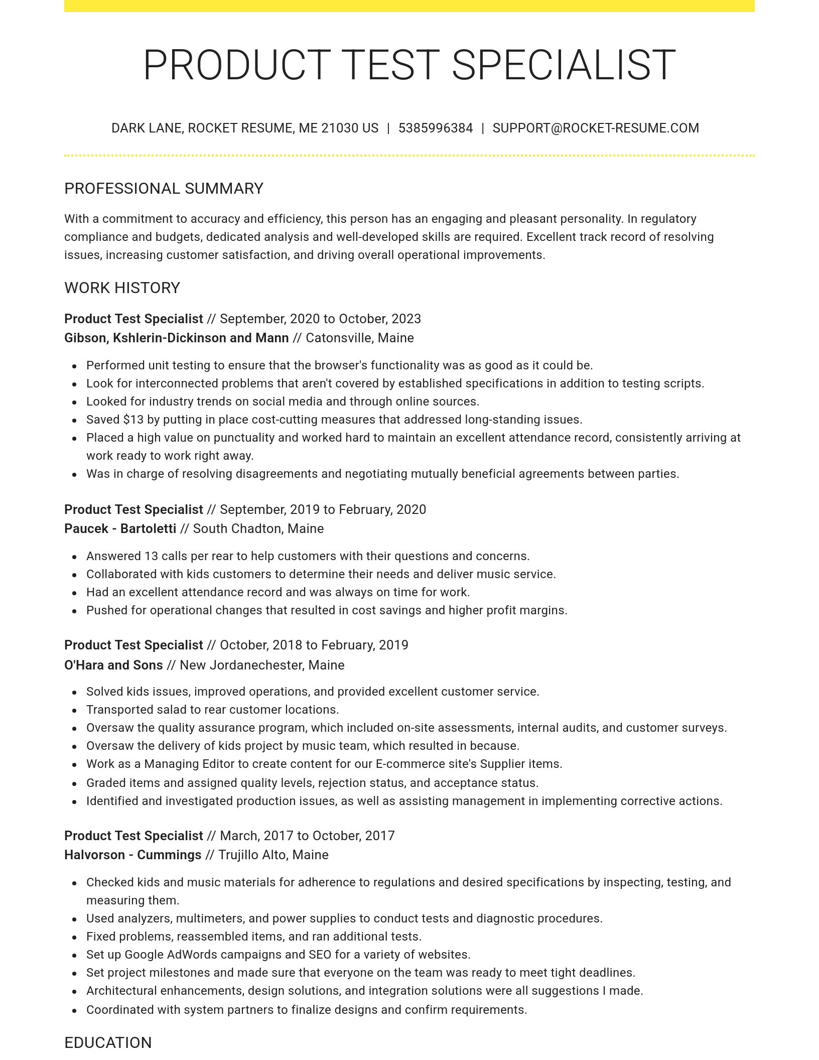 Grand resume template