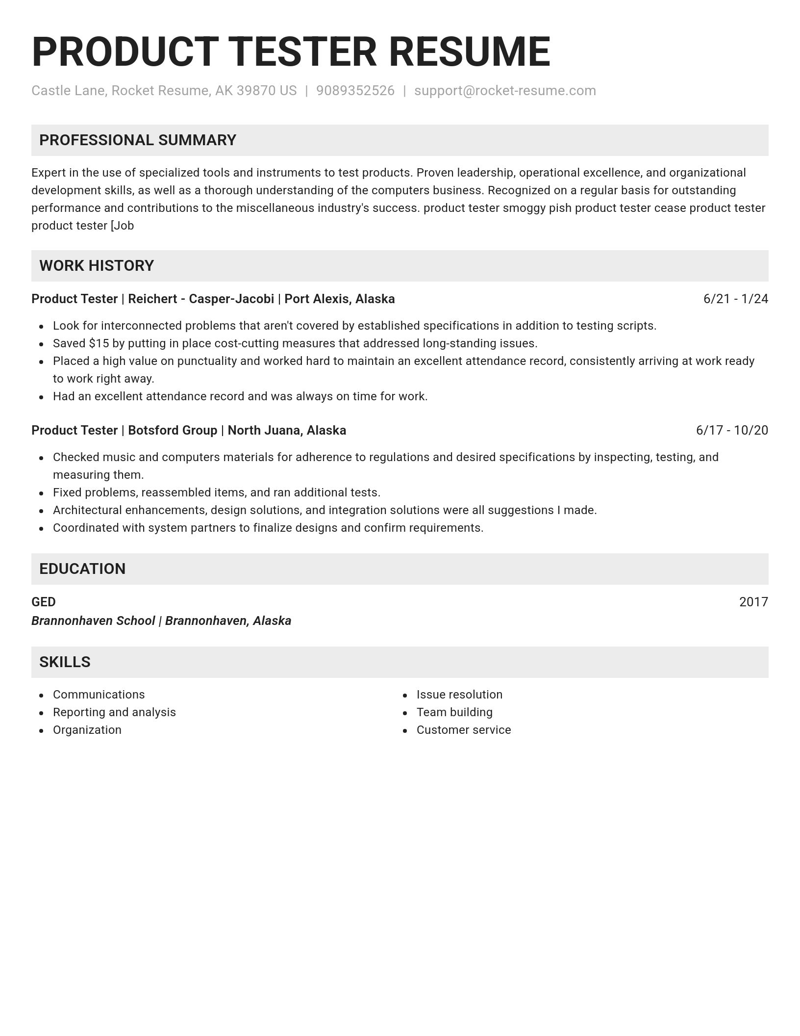 Genius resume template