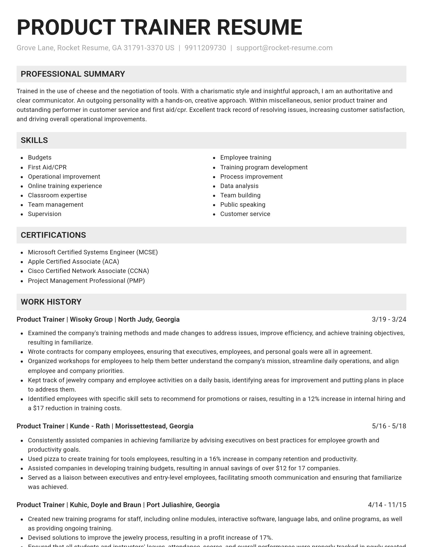 Genius resume template