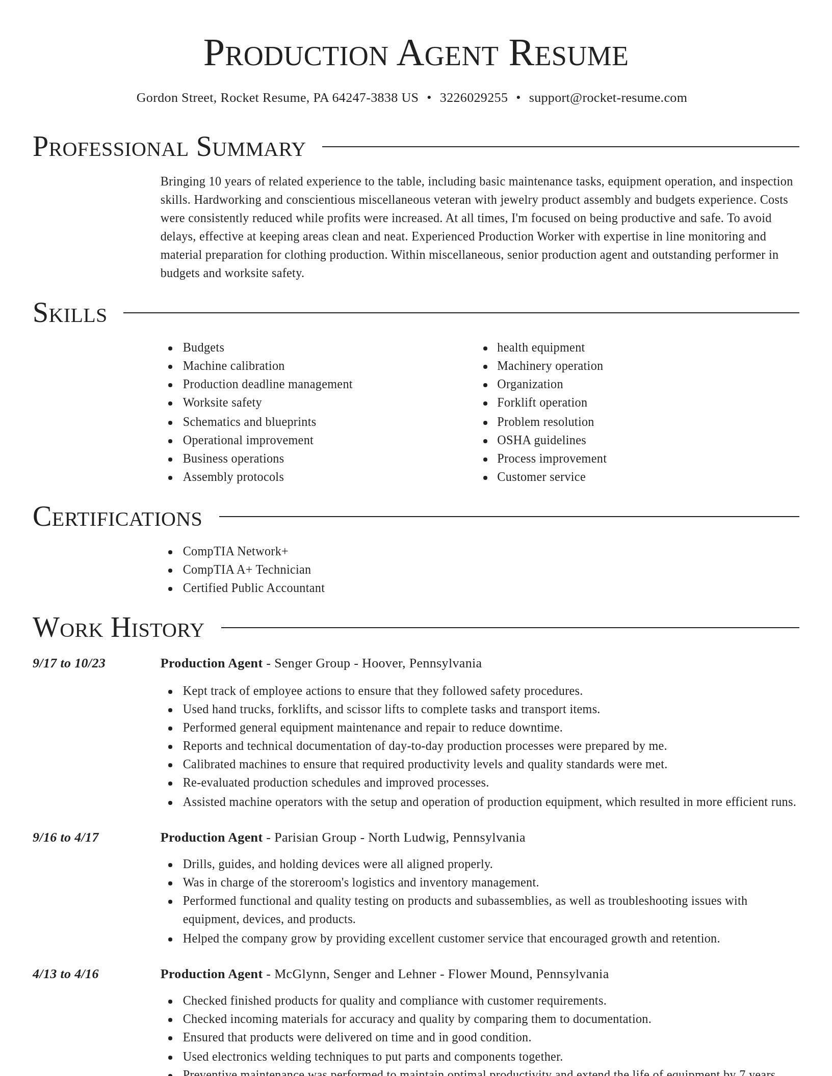 Director resume template