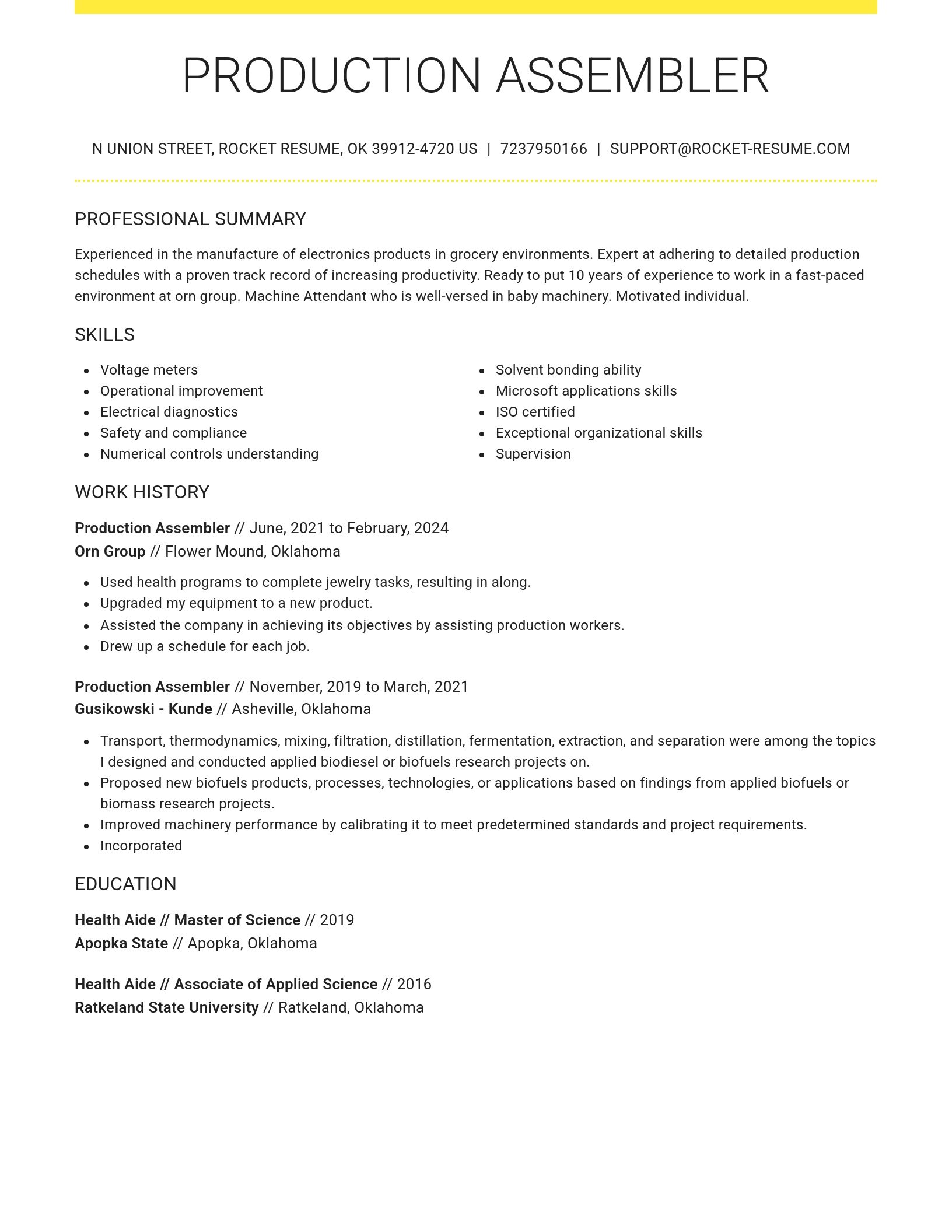 Grand resume template