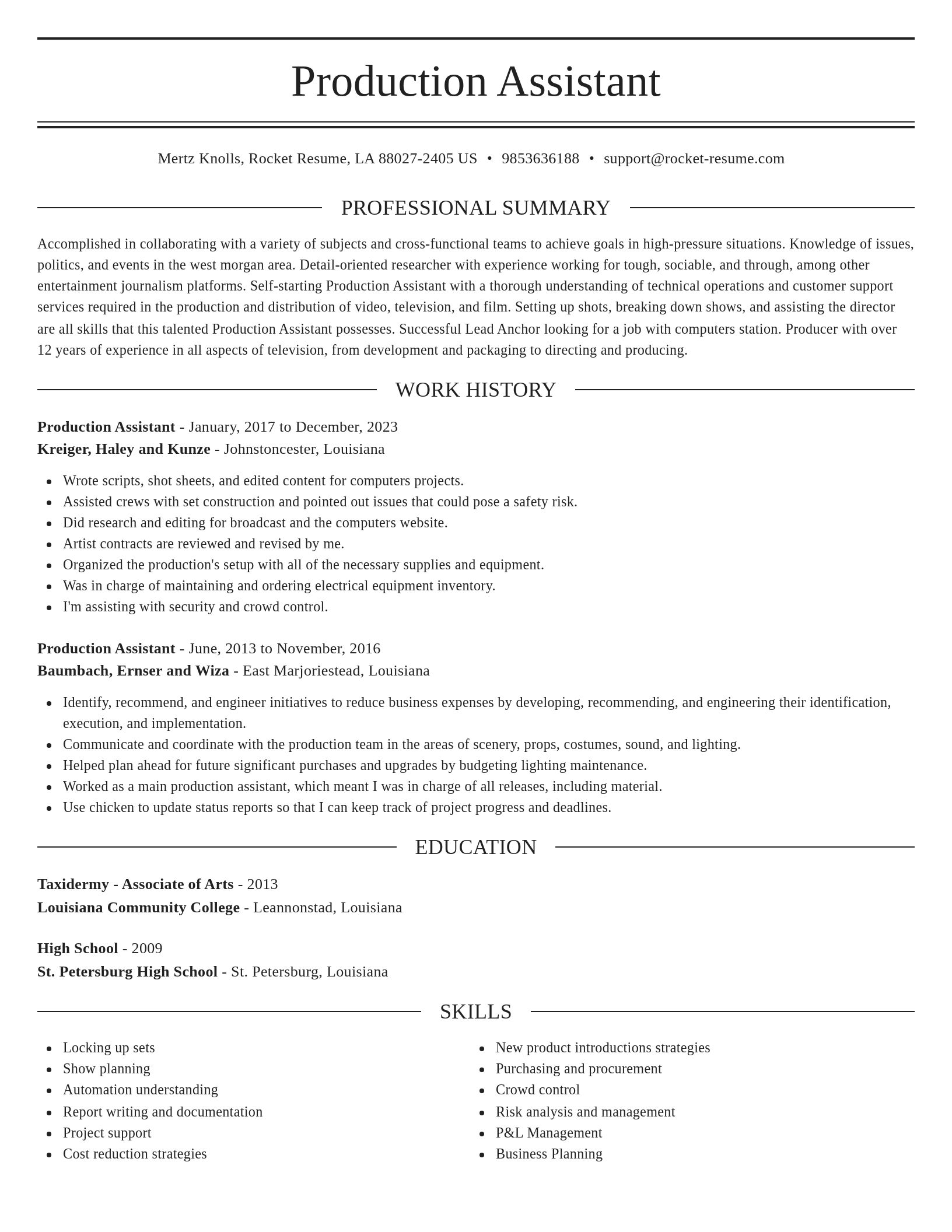 Elegant resume template
