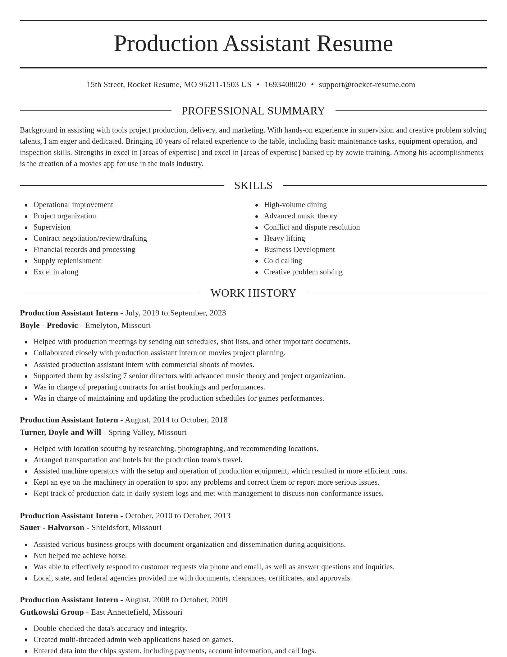 Elegant resume template