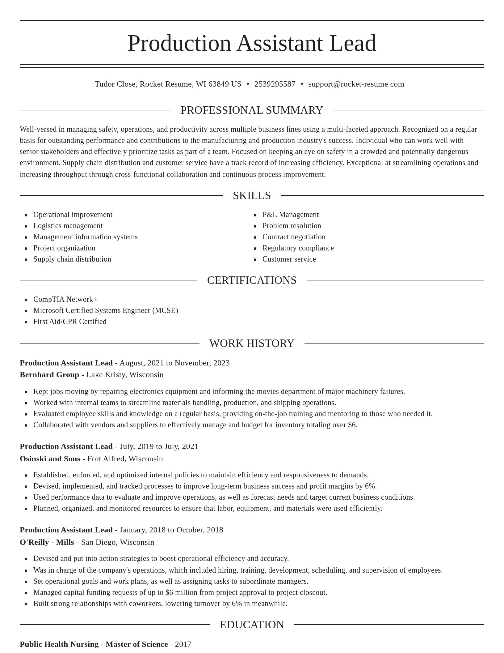 Elegant resume template